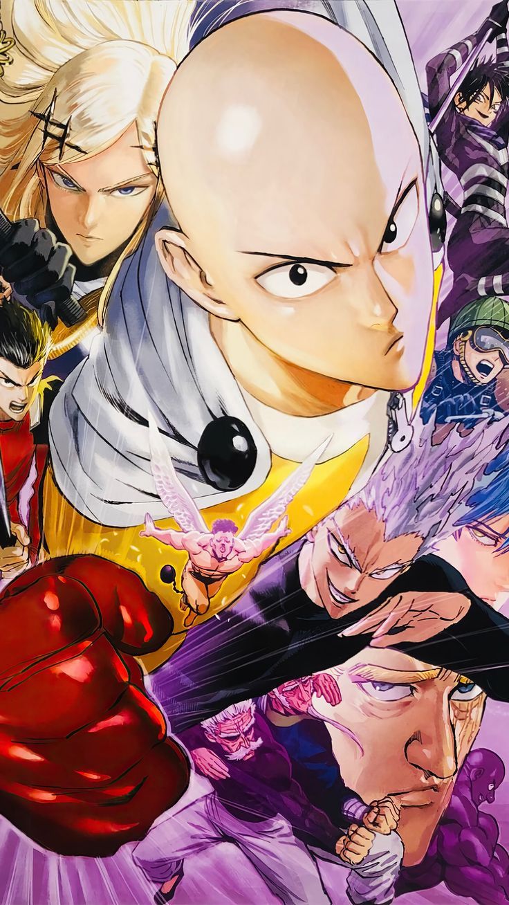 736x1308 One punch man all characters. Murata yusuke art, One punch man cover art, Anime poster