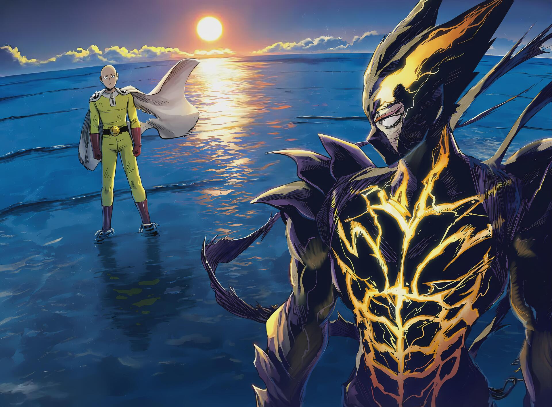 1920x1418 One Punch Man Epic Duel: Saitama Vs Garou In 8K Ultra HD By One, Yusuke Muratax7088