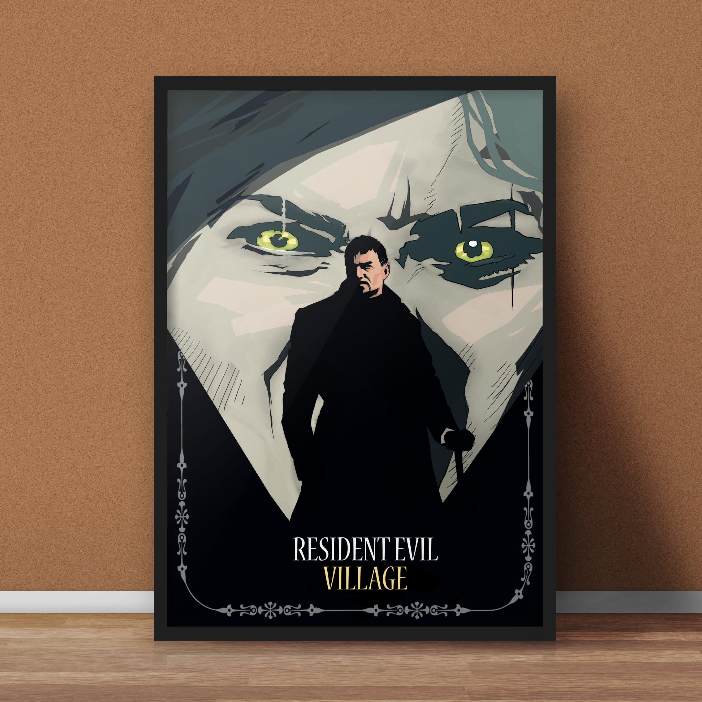 2400x2400 Resident Evil Village Poster: Minimalist Matte Art Print