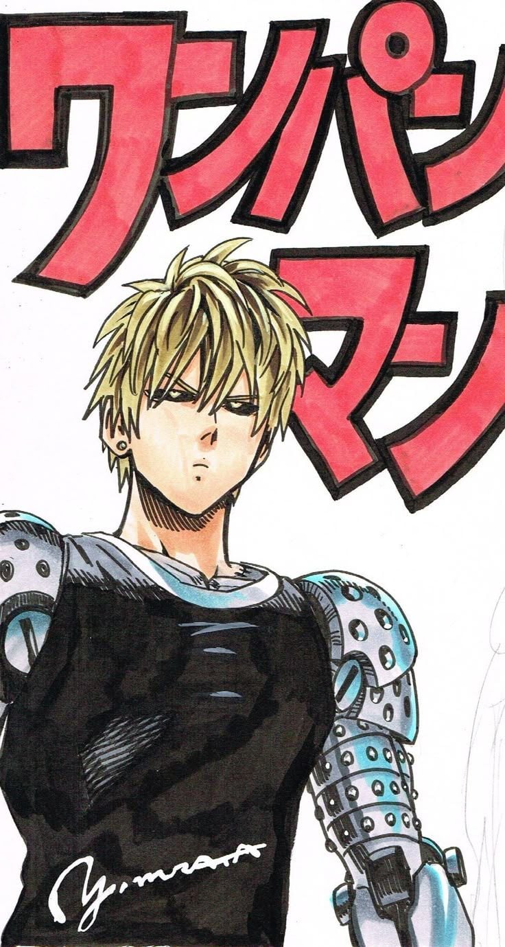 736x1379 One punch man genos