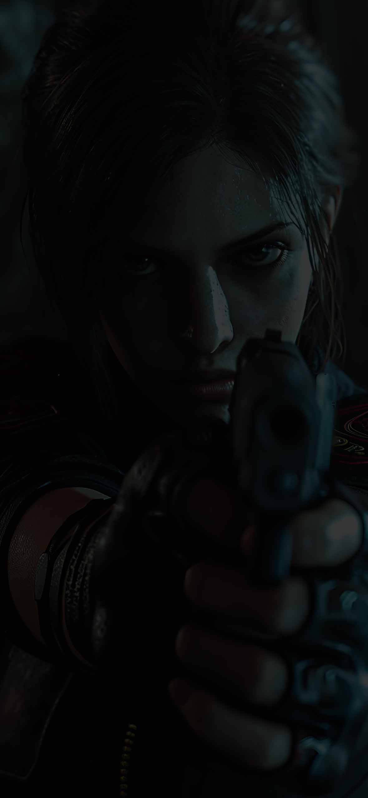 1180x2554 Resident Evil Character Dark Aesthetic Wallpaper