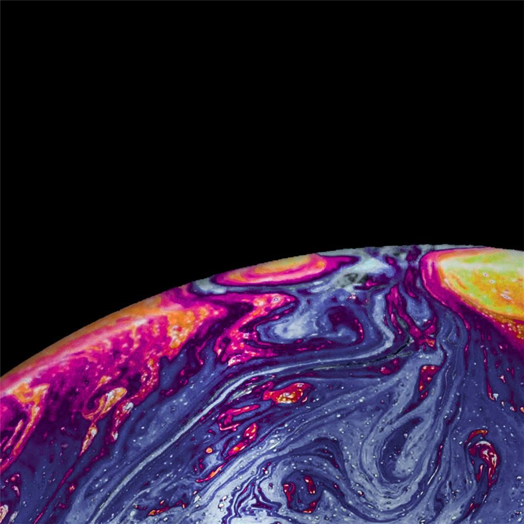 1024x1024 ios13 bubbles abstract 4k iPad Wallpaper Free Download