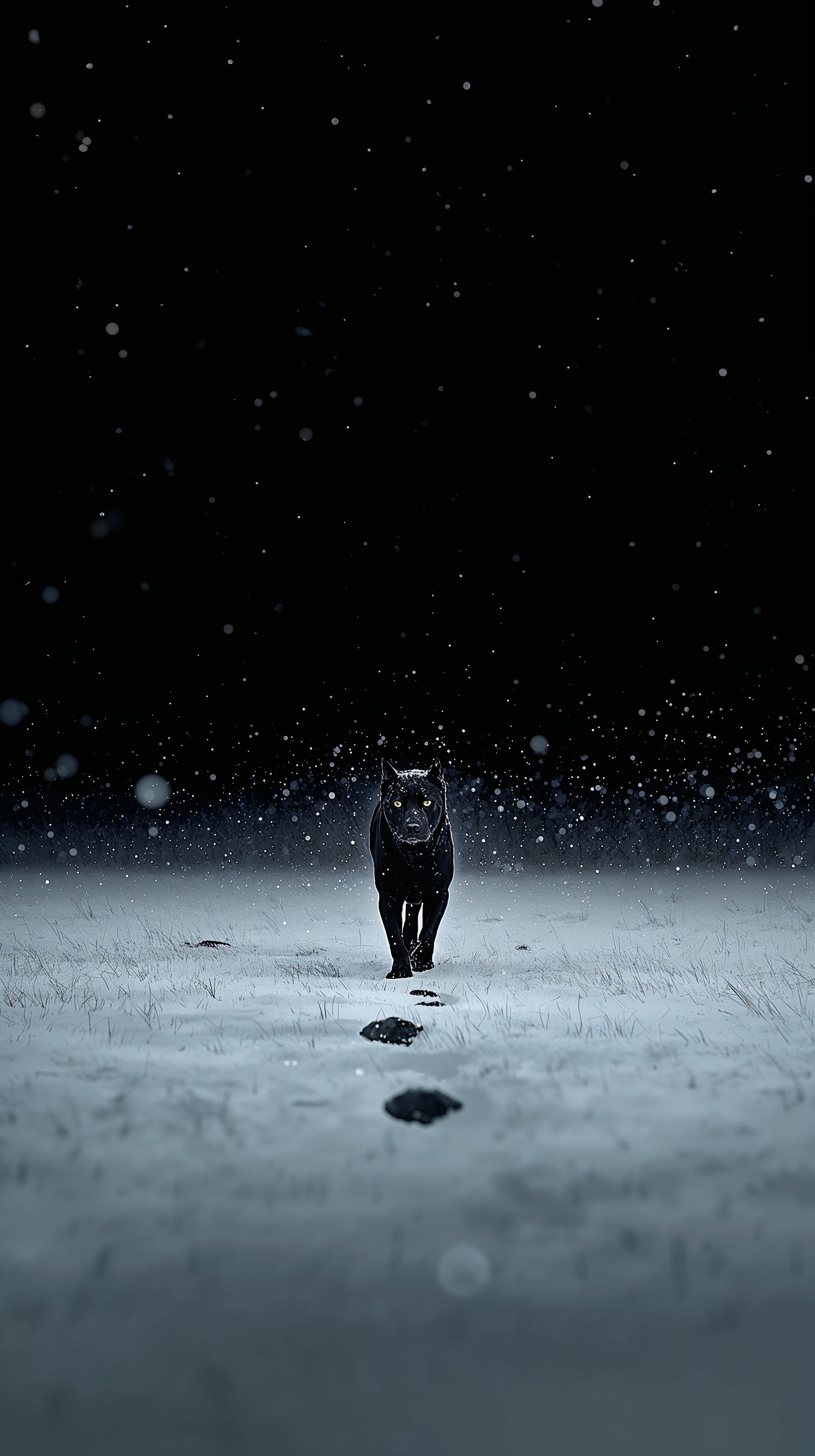 1792x3200 Free Black Winter Wallpaper (Dramatic and Modern)