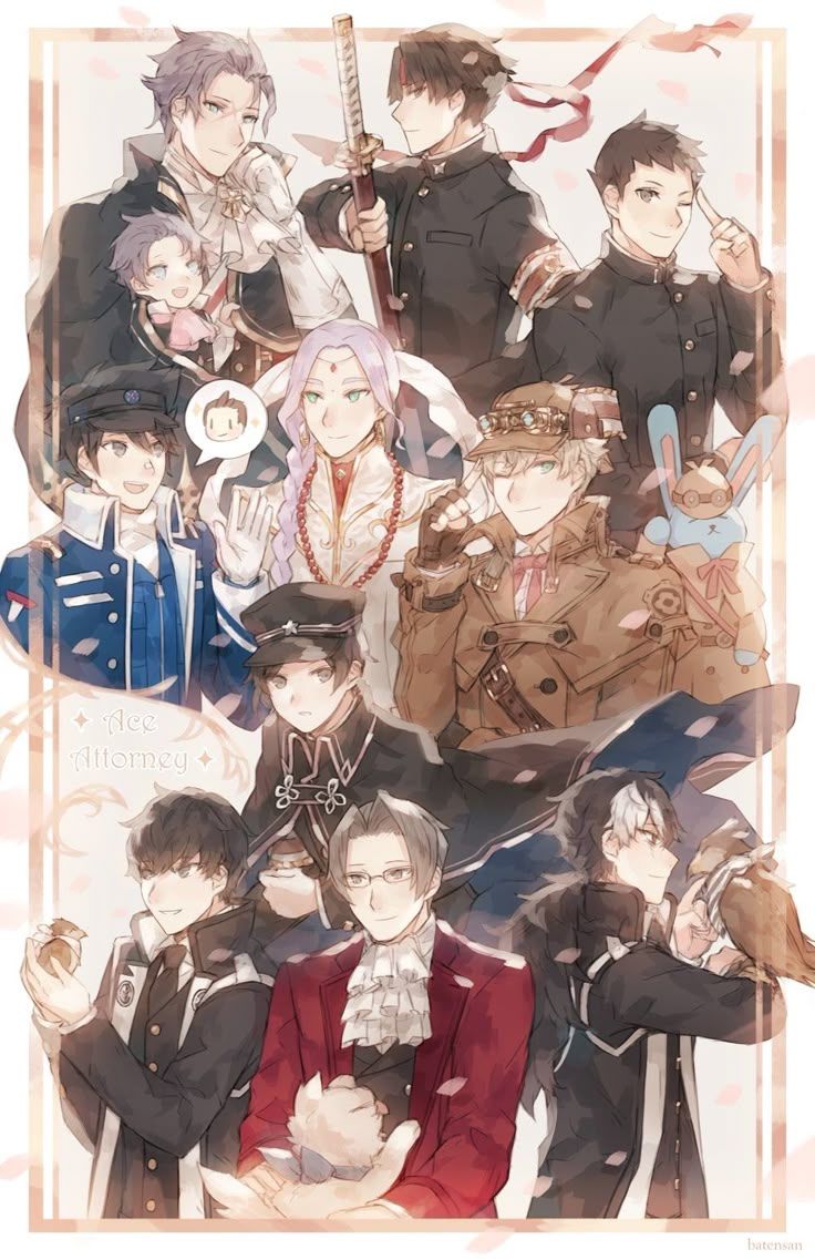 736x1137 Ace attorney group photo. Great ace attorney fanart, Ace attorney wallpaper, Anime manga