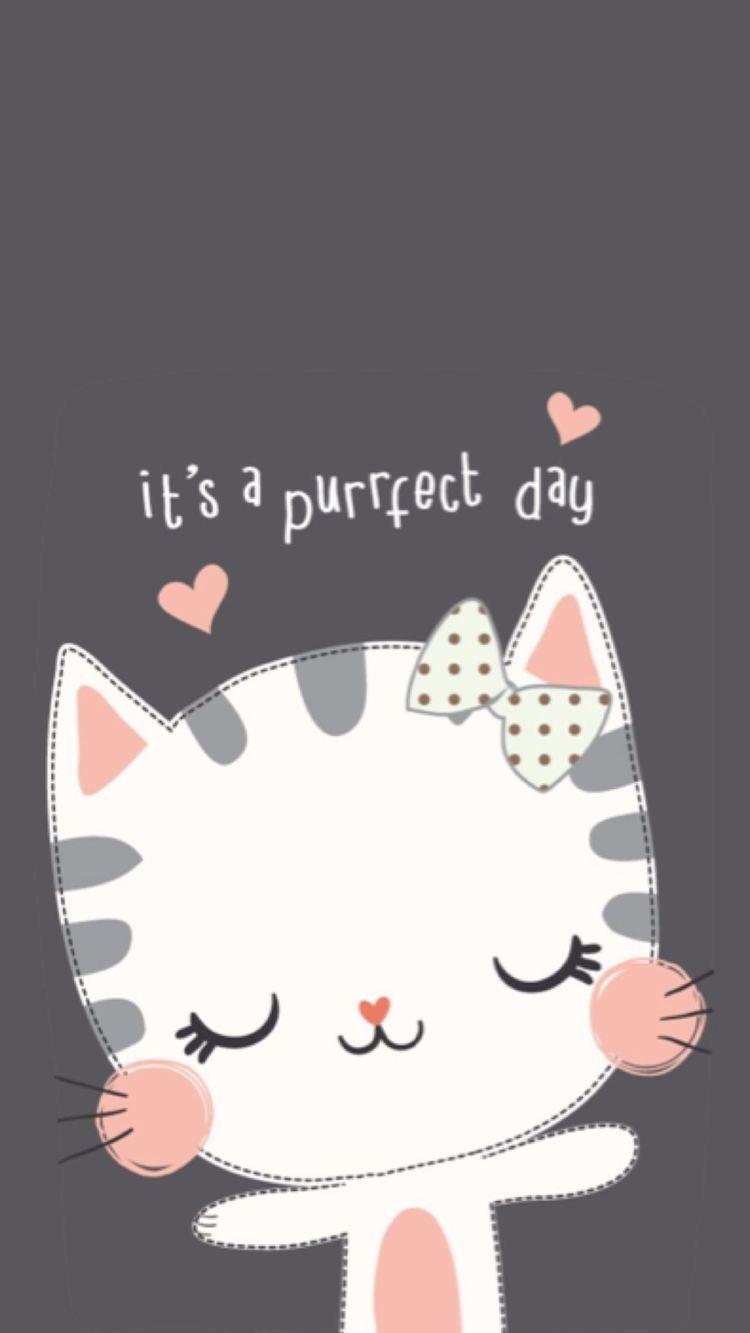 750x1333 Background Cute Cat Wallpaper Cartoon
