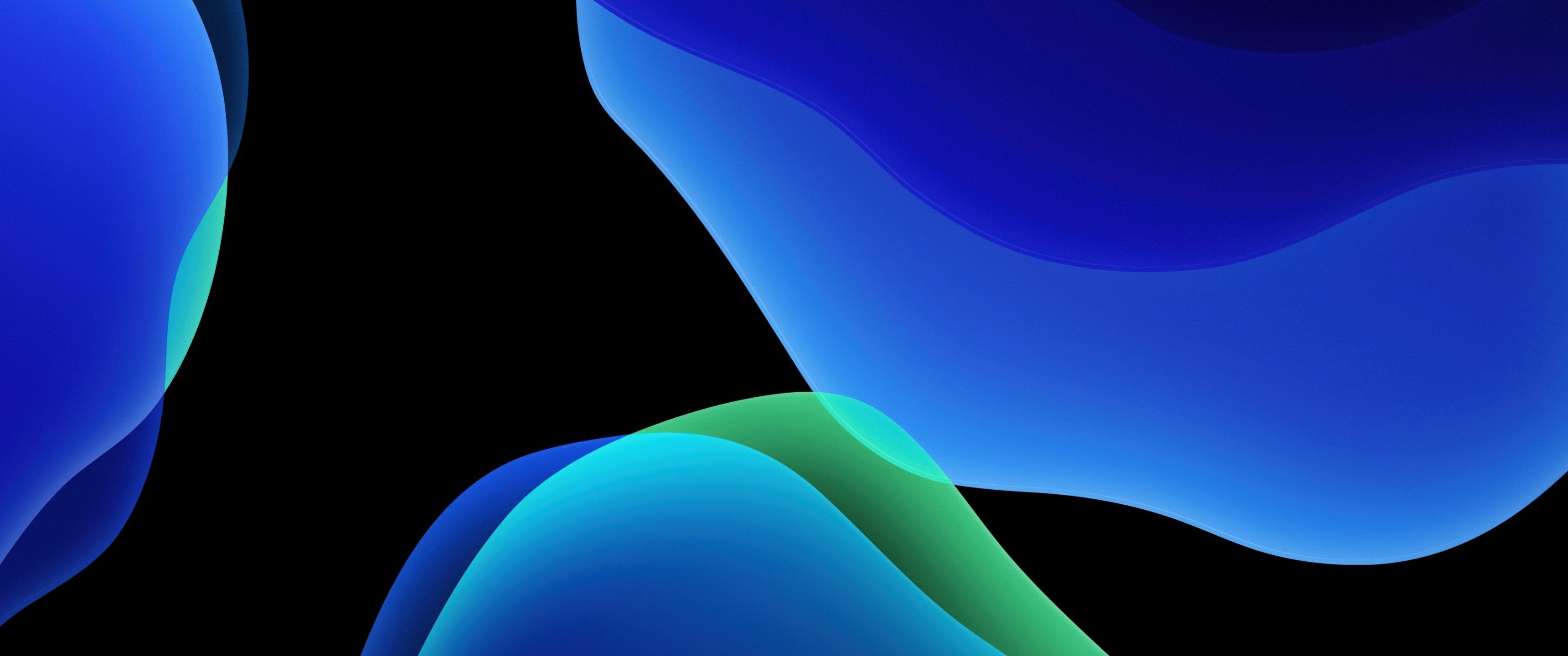 3440x1440 iOS 13 Wallpaper 4K, Blue, Stock, iPadOS