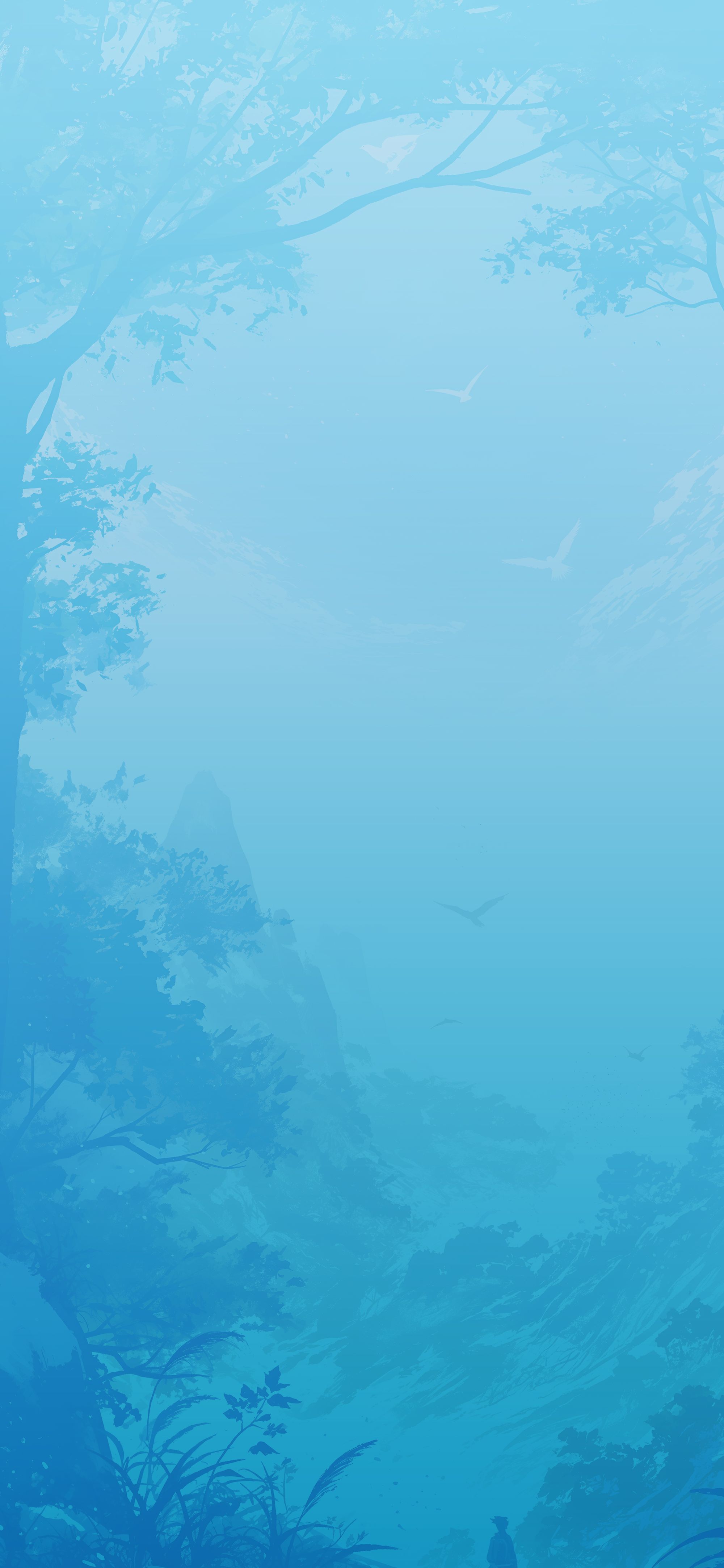 2000x4329 Cool Gojo Scenery Wallpaper Blue Android Wallpaper HD