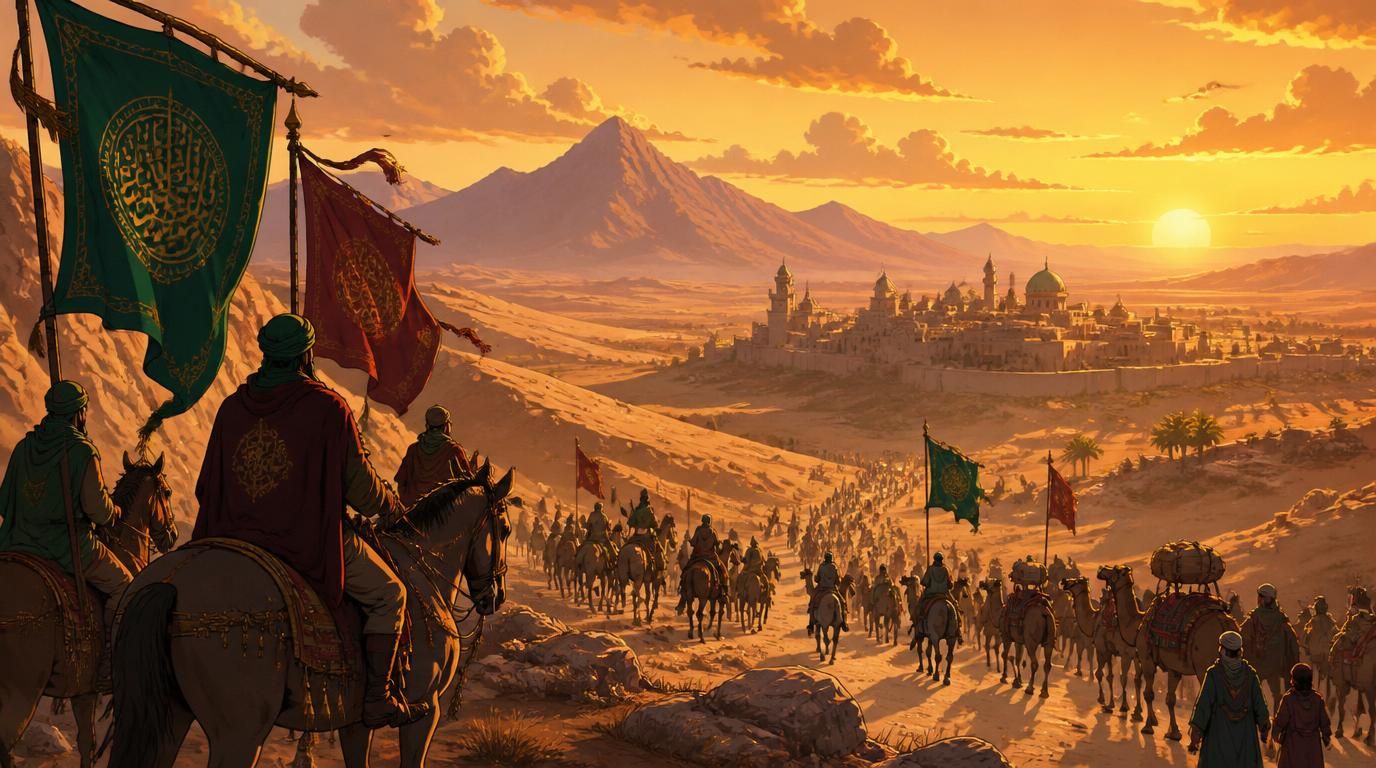 1376x768 wide shot exact 2d stylized historical animation