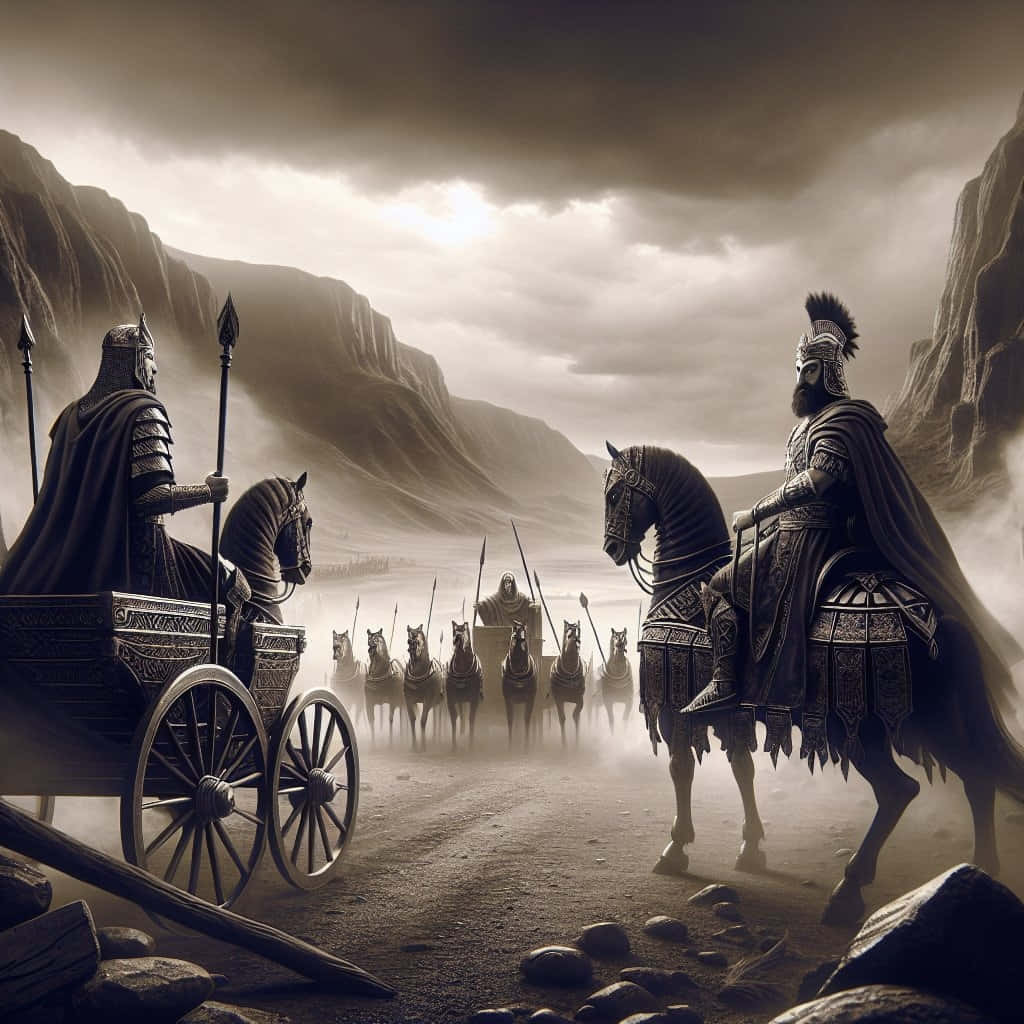 1024x1024 Download Ancient Warriors Preparation Wallpaper