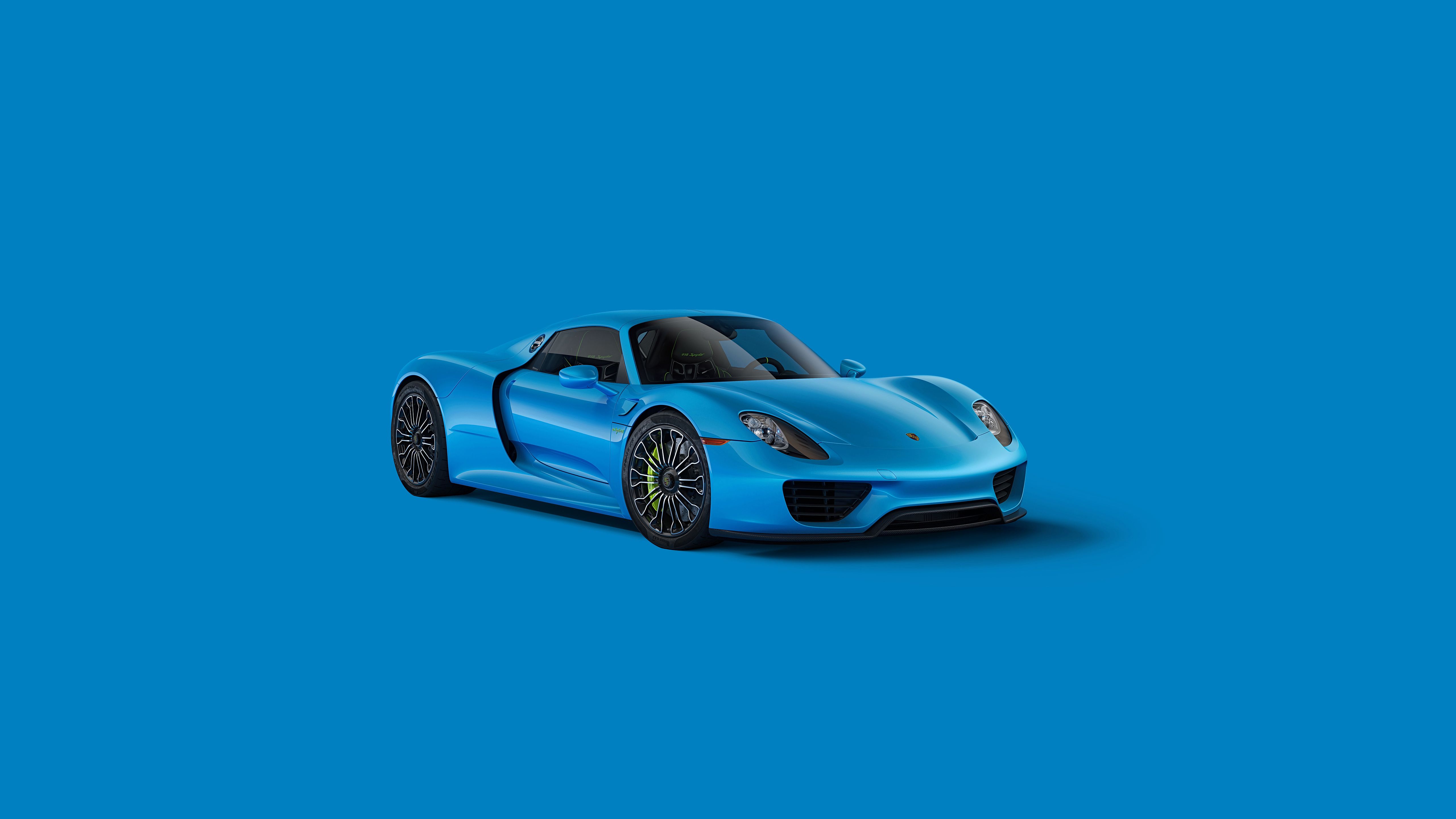 5120x2880 Porsche 918 Spyder Wallpaper 4K, Blue aesthetic, CGI