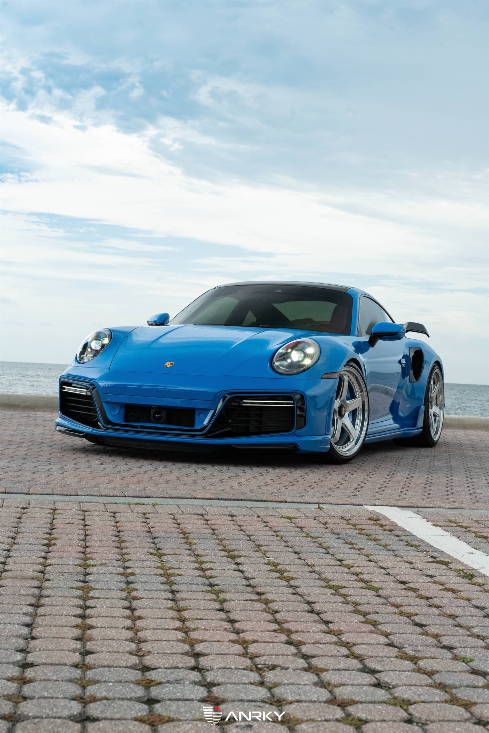 1708x2560 TECHART 992 Turbo S. Riviera Blue. On ANRKY JDX 200. B