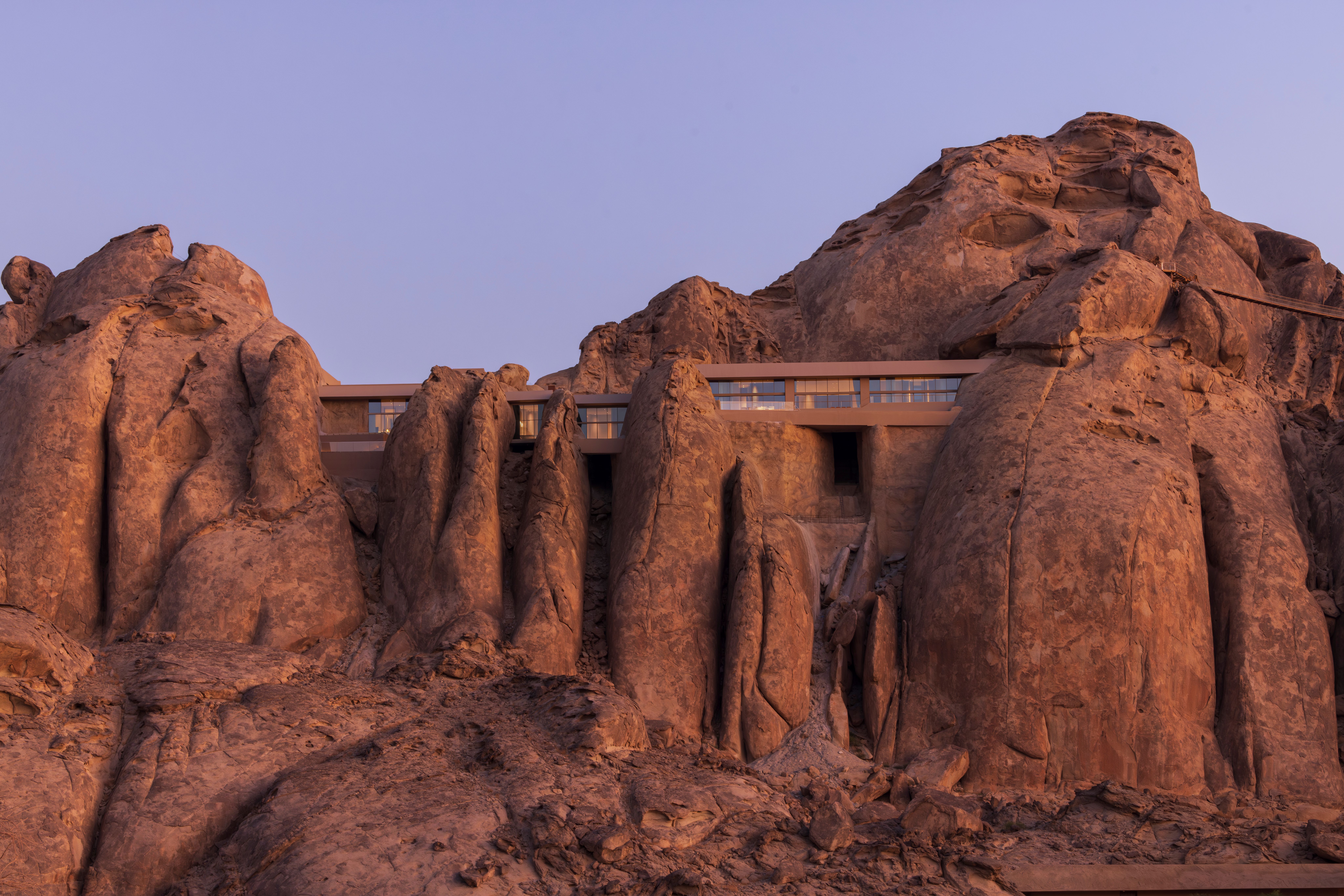 8192x5464 Desert Rock is a luxury resort embedded in a Saudi mountain. Wallpaper*