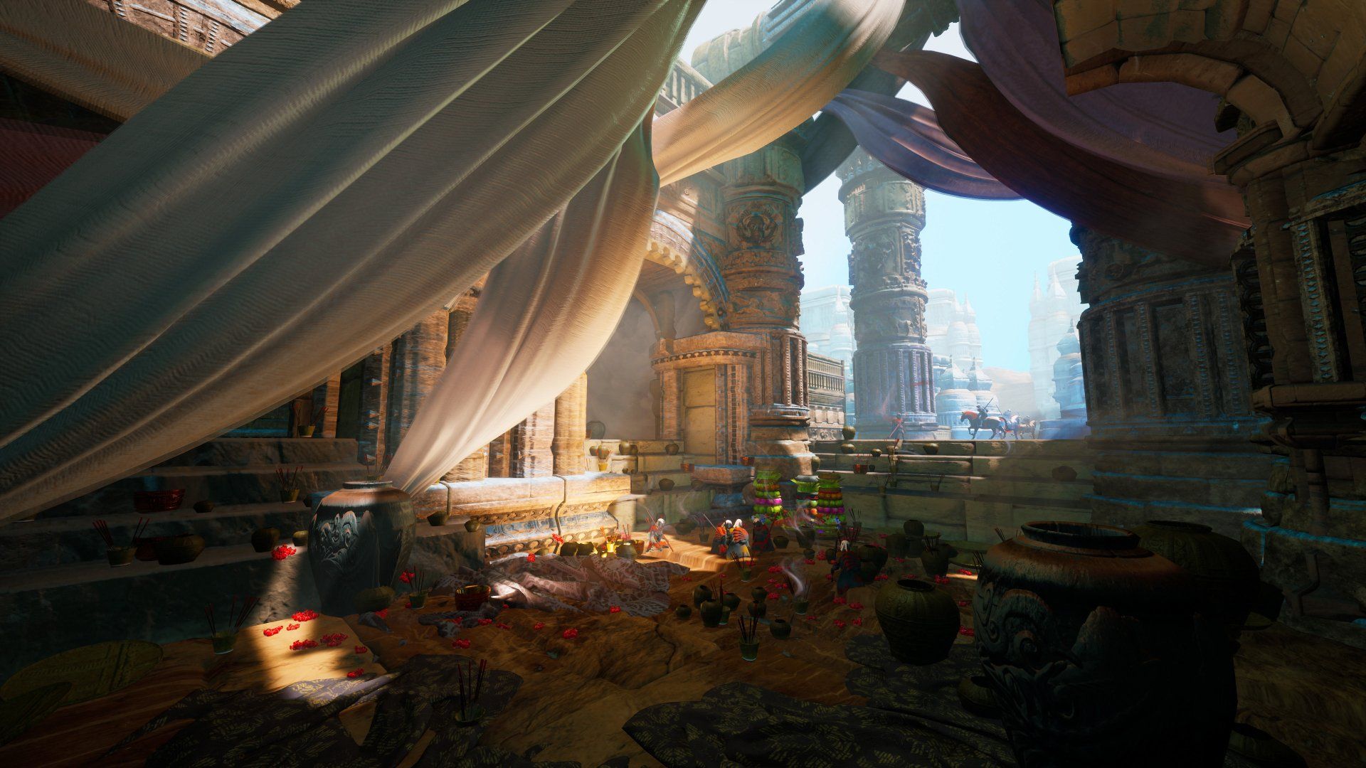1920x1080 Download Courtyard Arabian Fantasy City Fantasy City 4k Ultra HD Wallpaper