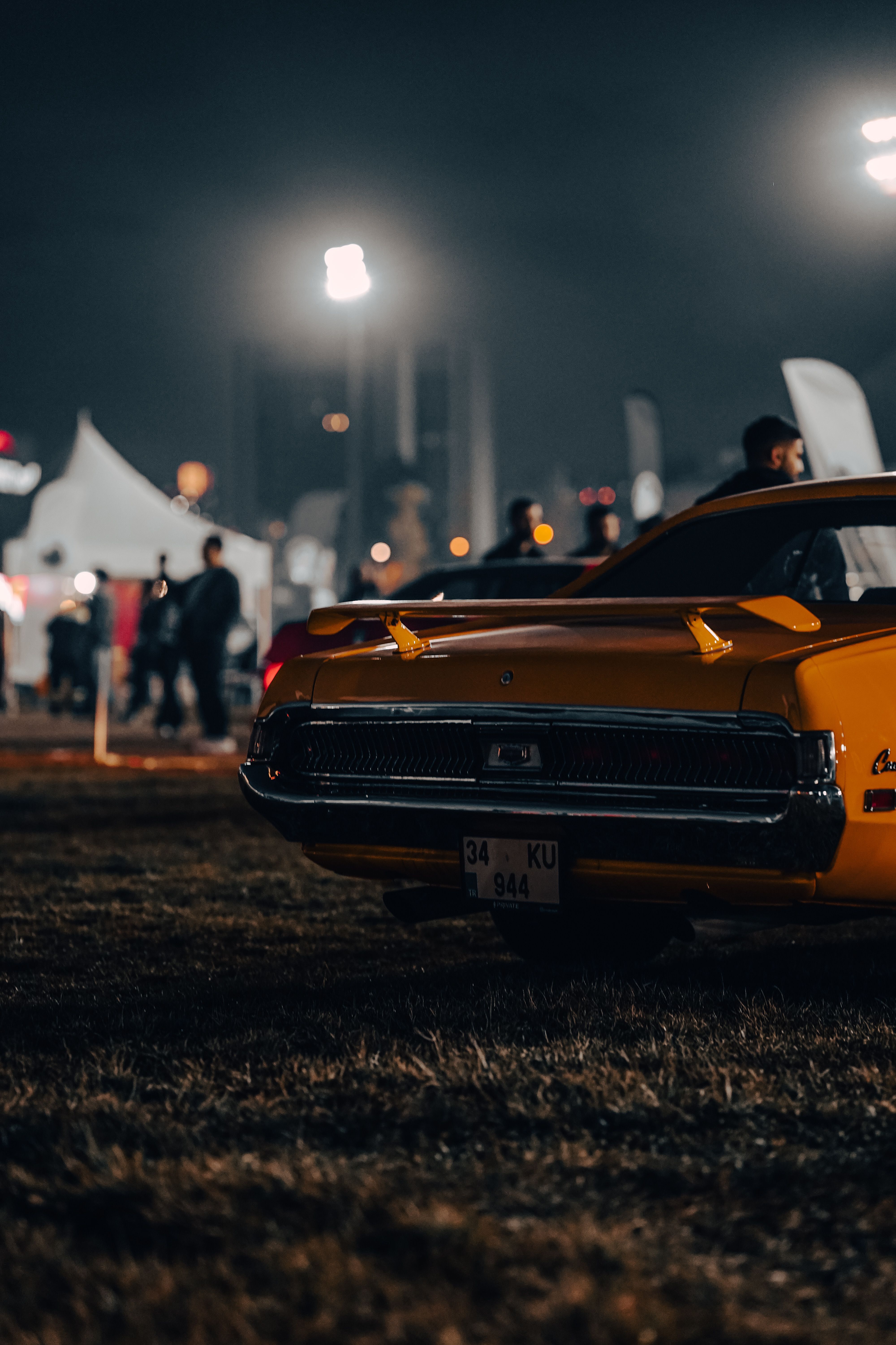 4000x6000 Rear of a Yellow Vintage Car · Free