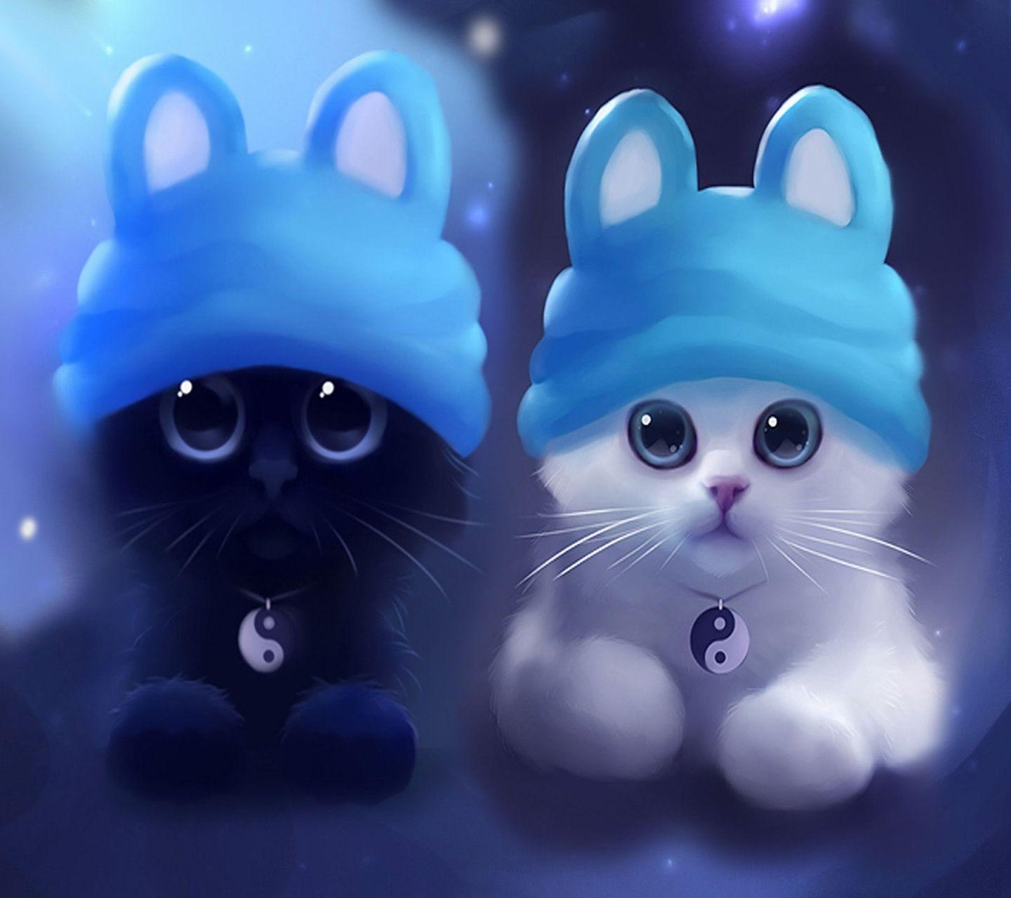 1440x1280 Cat Couples Wallpaper