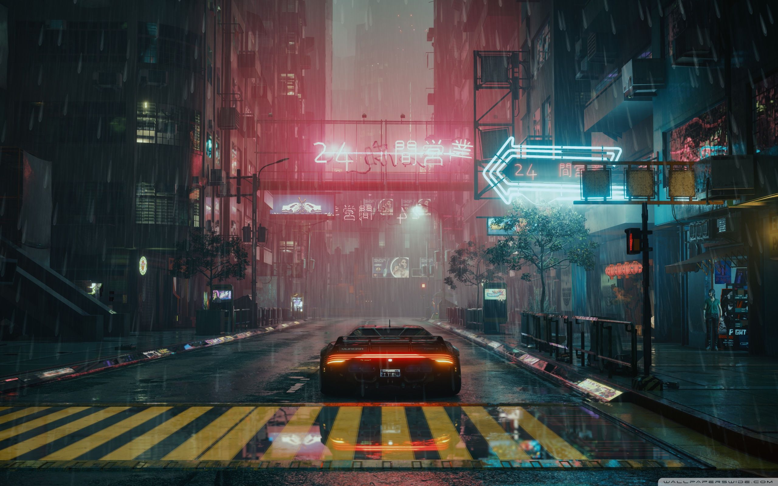 2560x1600 Nighttime Scene of Driving in the Rain Digital Art 4K UHD Wallpaper for UltraHD Desktop and TV : Widescreen and UltraWide Display : Dual Monitor : Smartphone and Tablet Devices