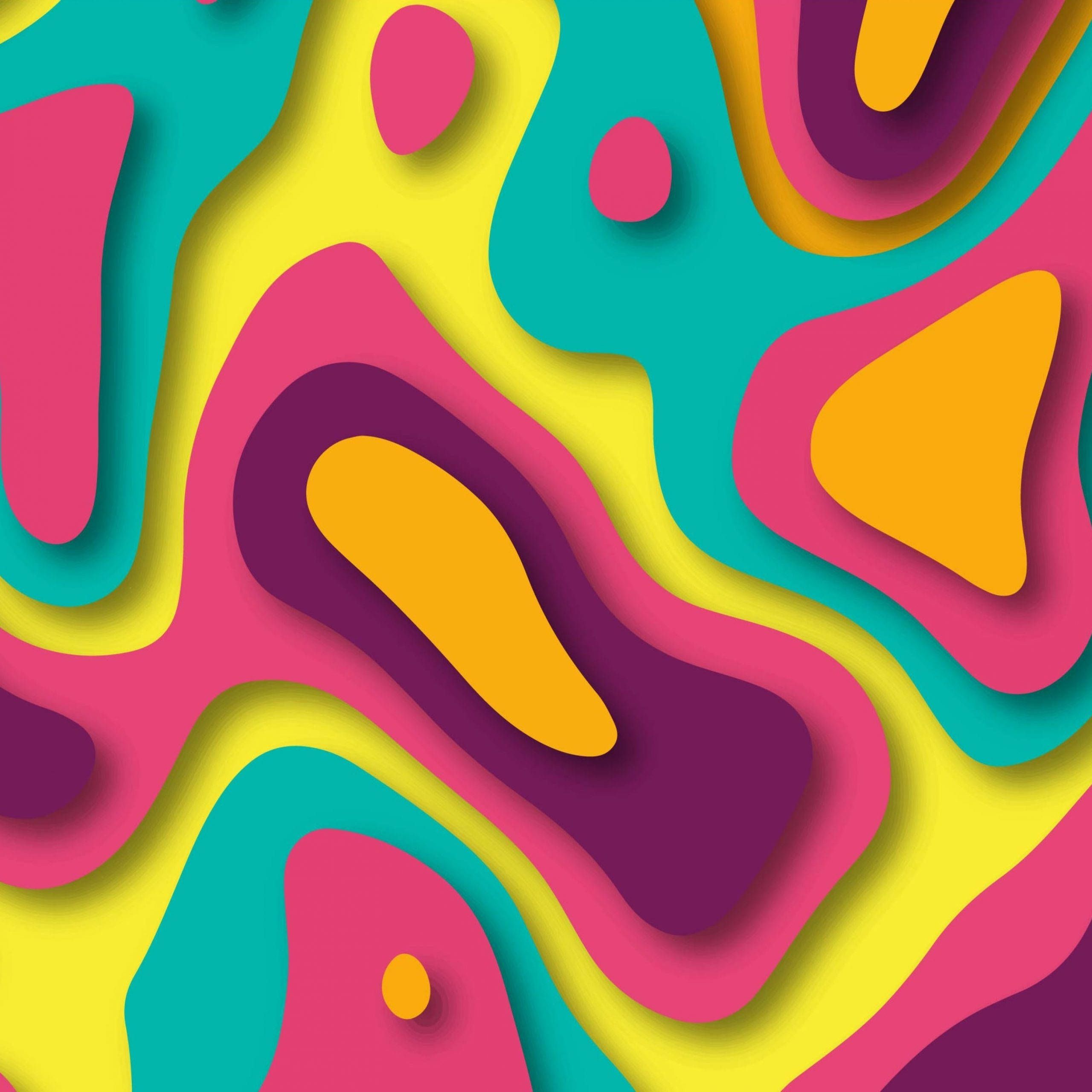 2560x2560 Download Vibrant and Vivid Display of iPad Pro 12.9 Wallpaper