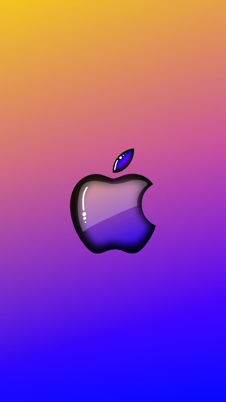 736x1308 iPhone 12 Wallpaper Logo on Purple and Yellow Background. iPhone wallpaper ios Beach