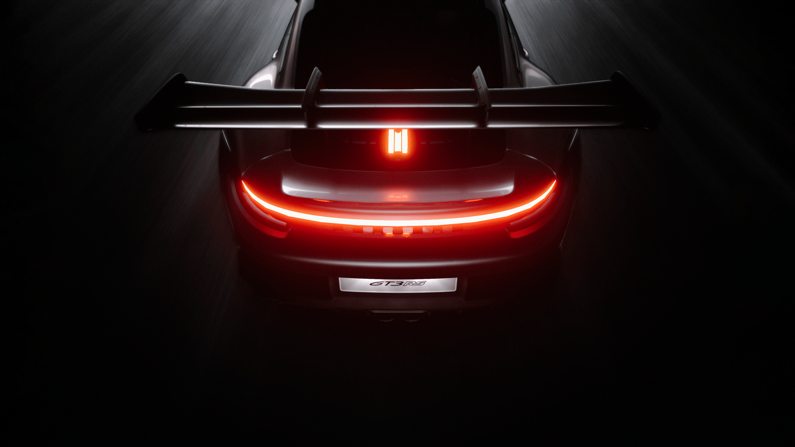 2560x1440 Porsche 911 GT3 RS Wallpaper 4K, Dark aesthetic, Glow in dark