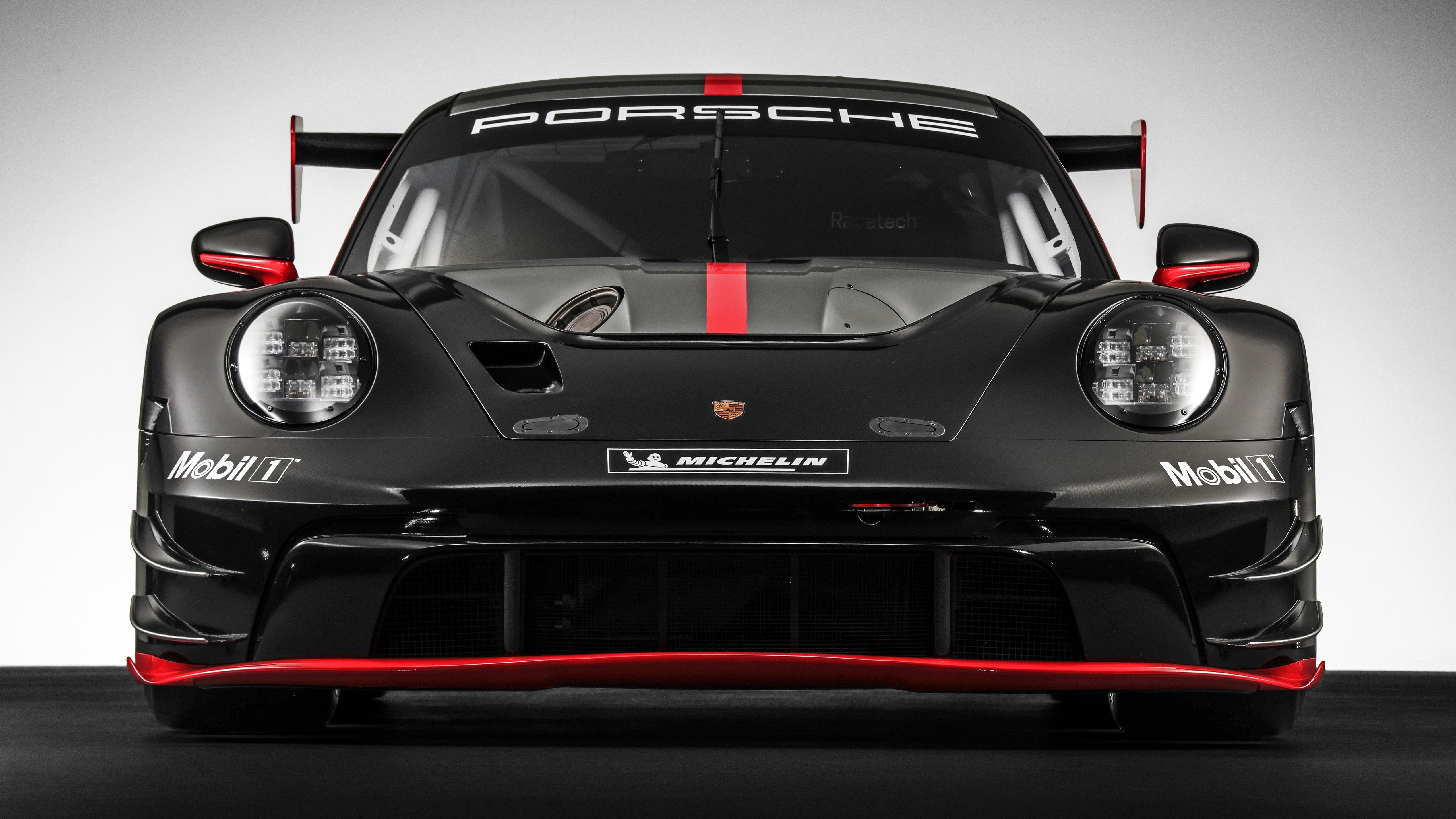 5120x2880 Car Porsche 911 GT3 R Black 2022 5K 4 4K HD Cars Wallpaper