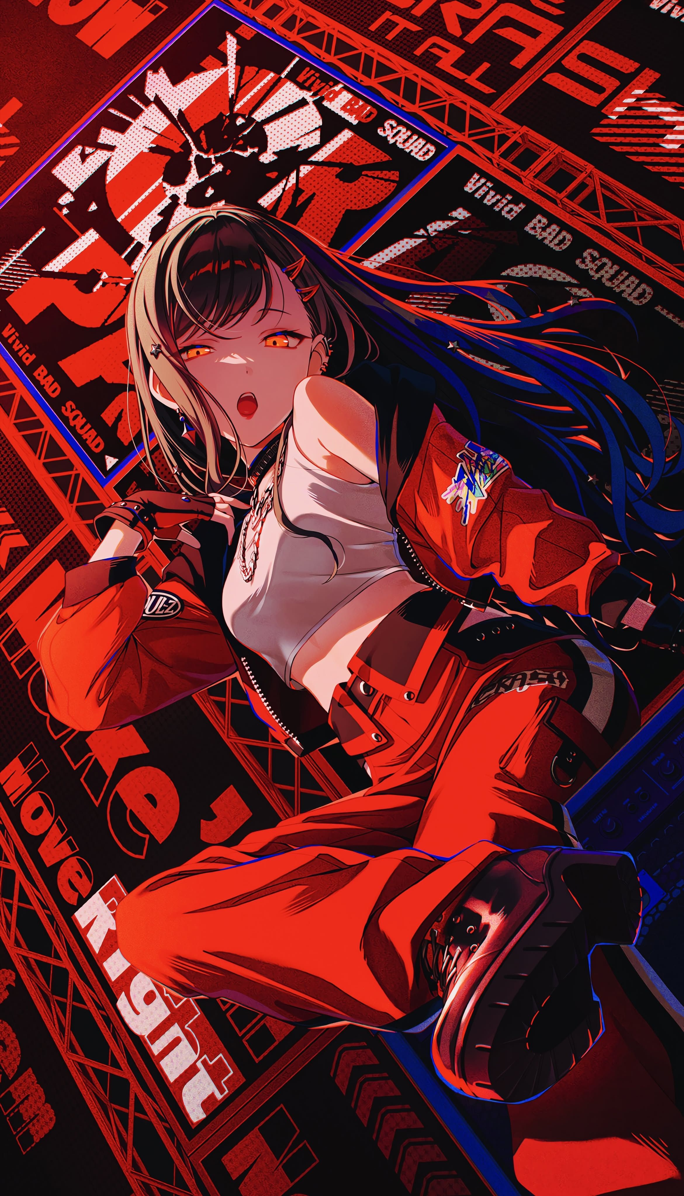 2341x4091 Anime red background. Anime wallpaper red and blue, Red anime aesthetic, An shiraishi wallpaper