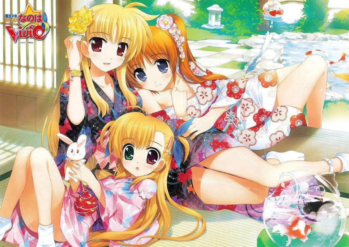 1200x850 Magical Girl Lyrical Nanoha ViVid BIG Poster & Postcard Japan FS +Tracking No