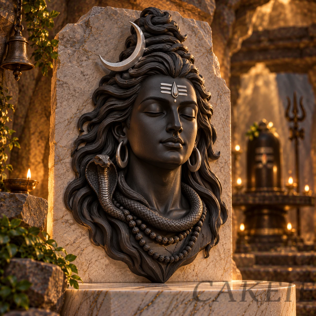 1254x1254 Order Online 3D Printed Bholenath Wall Face Statue