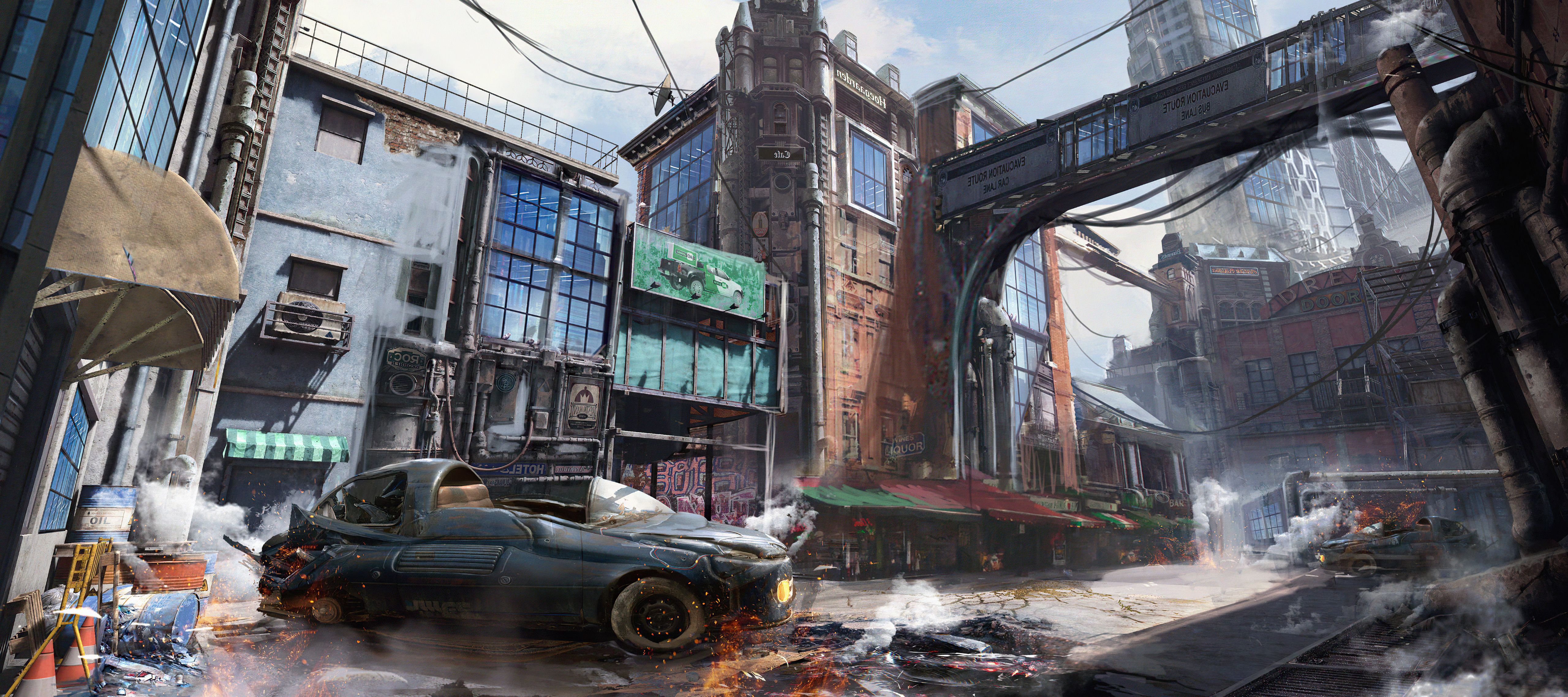 5120x2277 Mechanical City Wallpaper, HD Artist Wallpaper, 4k Wallpaper, Image, Background, Photos and Picture