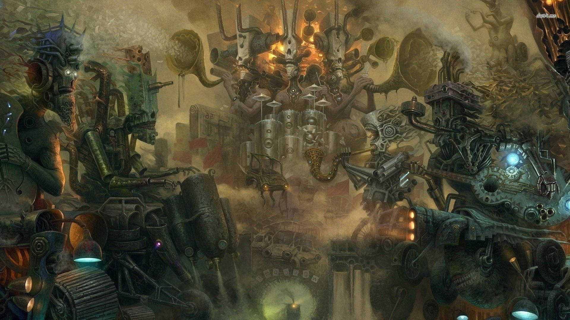 1920x1080 Download A mechanical marvel of steampunk machinery Wallpaper