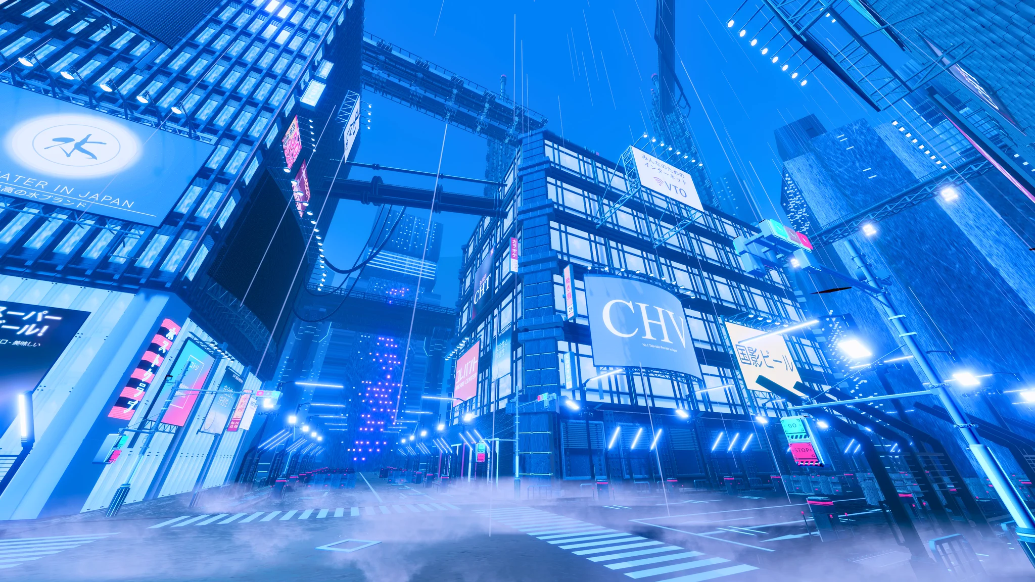 2048x1152 TITOR on X: World:mechanical city by:HAKUSEKIREI（怜） 光り輝く未来都市。 A shining city of the future. #VRChat #VRChat_world紹介 #VRChatPhotography / X