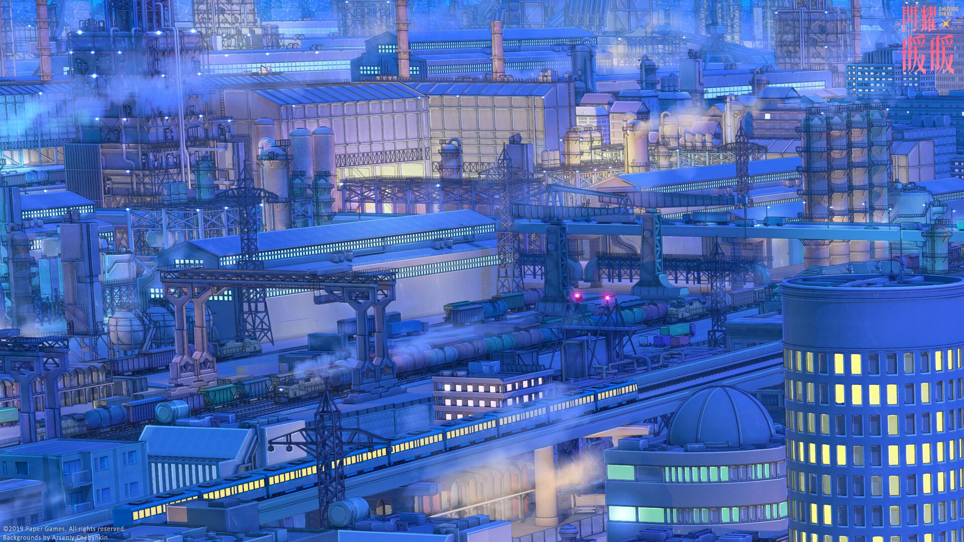 1920x1080 Arseniy Chebynkin Mechanical city. Abyss