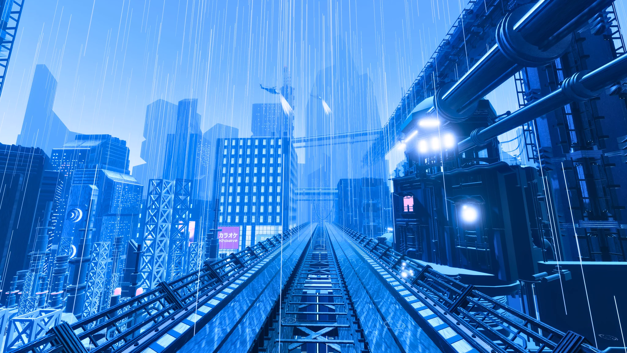 2048x1152 TITOR on X: World:mechanical city by:HAKUSEKIREI（怜） 光り輝く未来都市。 A shining city of the future. #VRChat #VRChat_world紹介 #VRChatPhotography / X