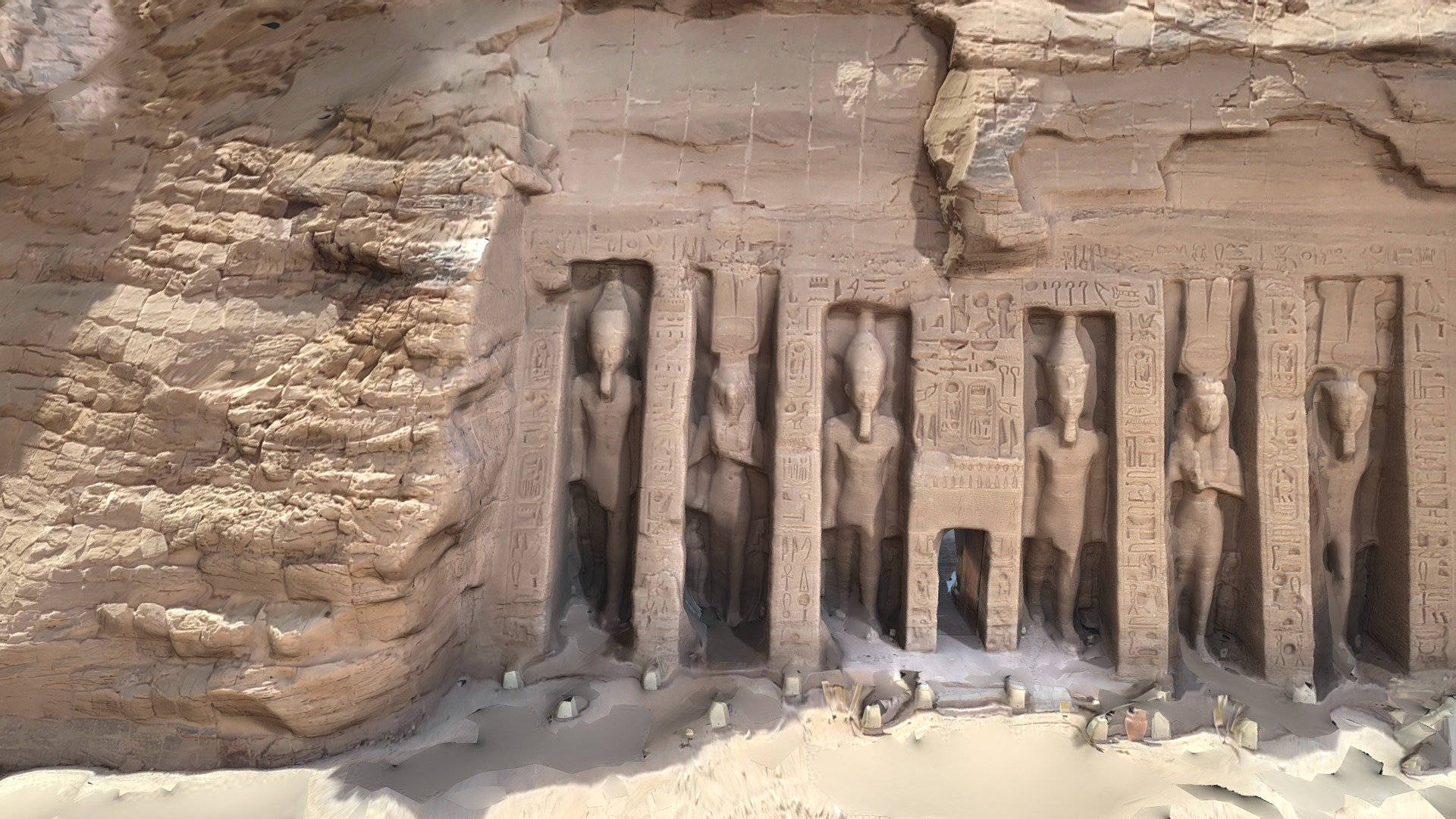 1920x1080 Download Upper View Of The Small Temple Of Abu Simbel Wallpaper