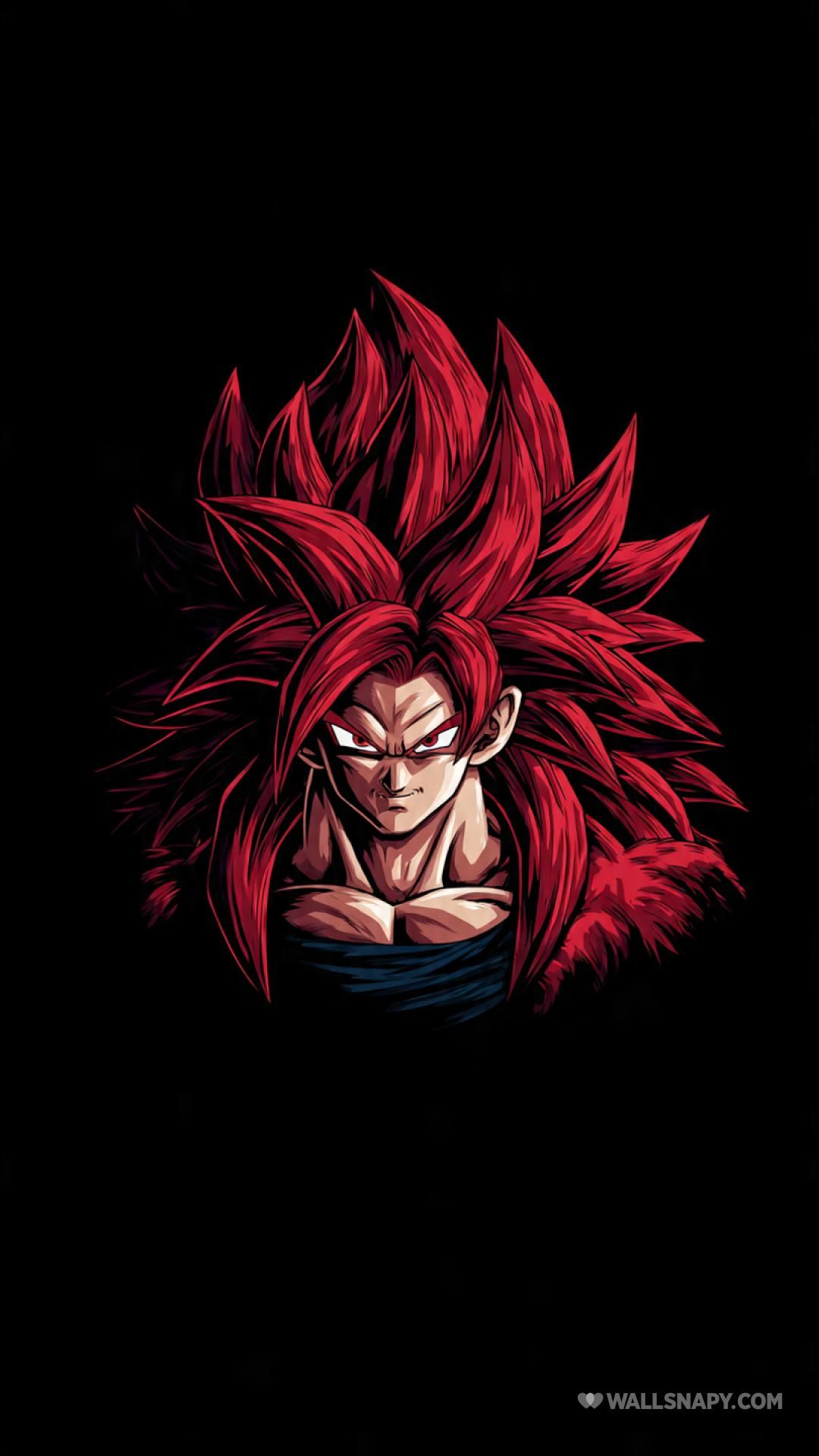 1080x1920 Goku ssj4 amoled ultra dark anime wallpaper