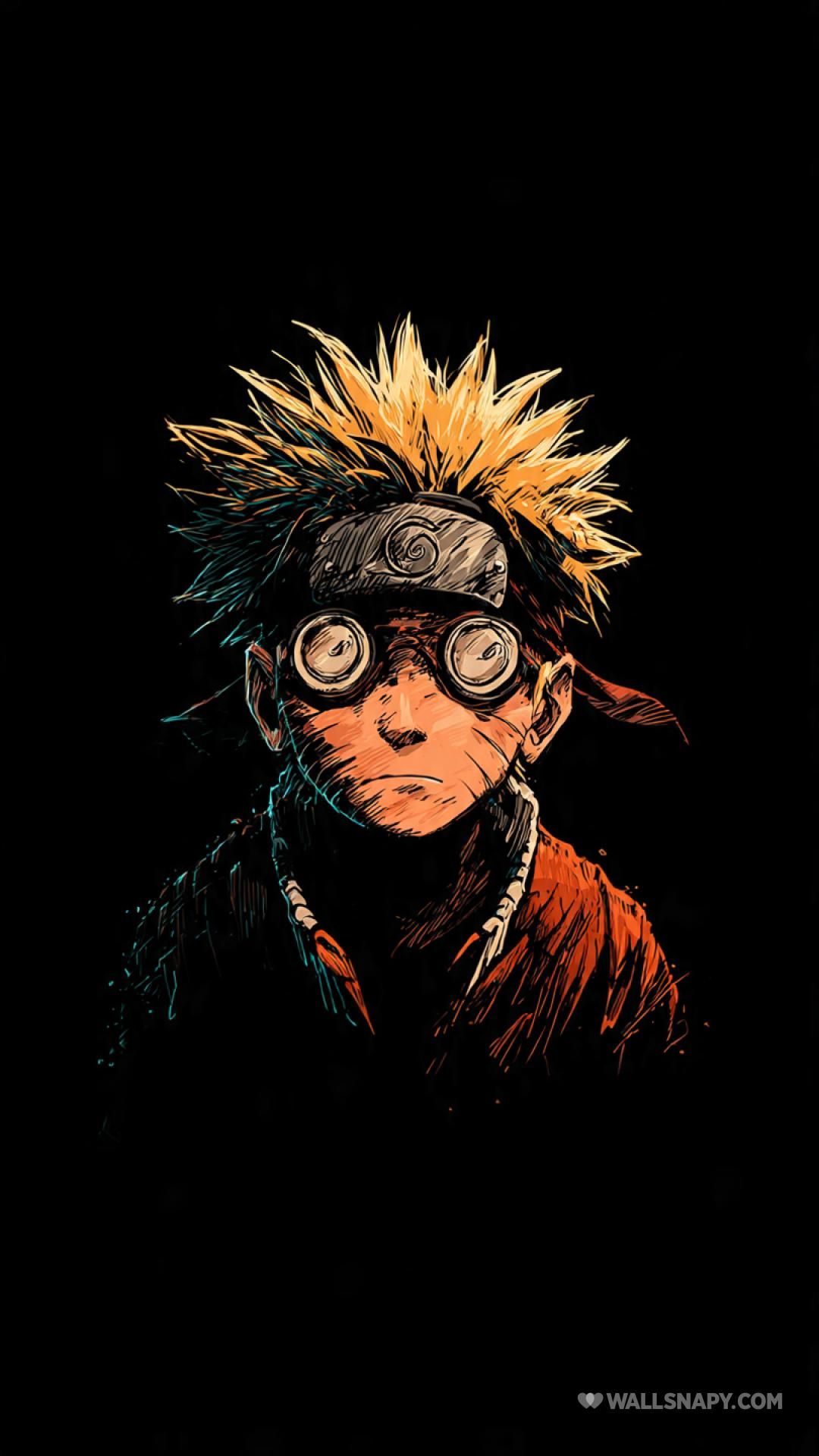 1080x1920 Naruto uzumaki dark visual amoled anime wallpaper