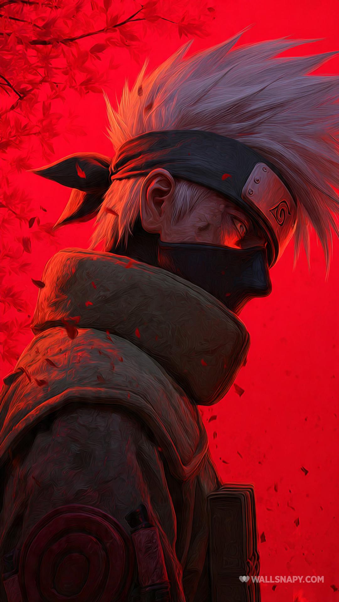 1080x1920 Kakashi hatake minimal dark anime style wallpaper