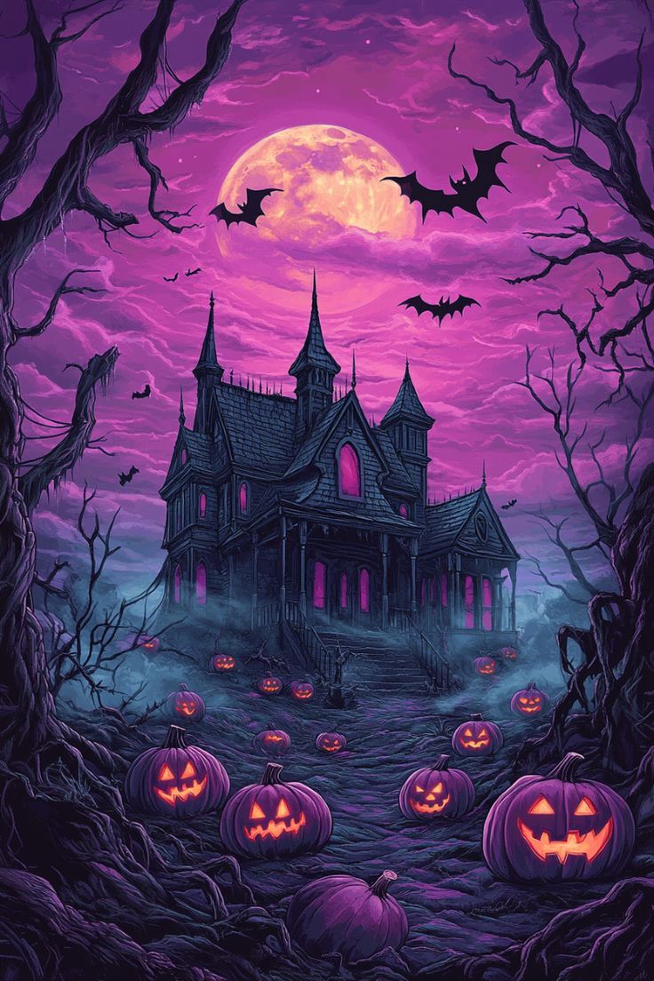 736x1104 Purple background halloween art. Halloween purple wallpaper, Halloween wallpaper background, Halloweenwallpaper