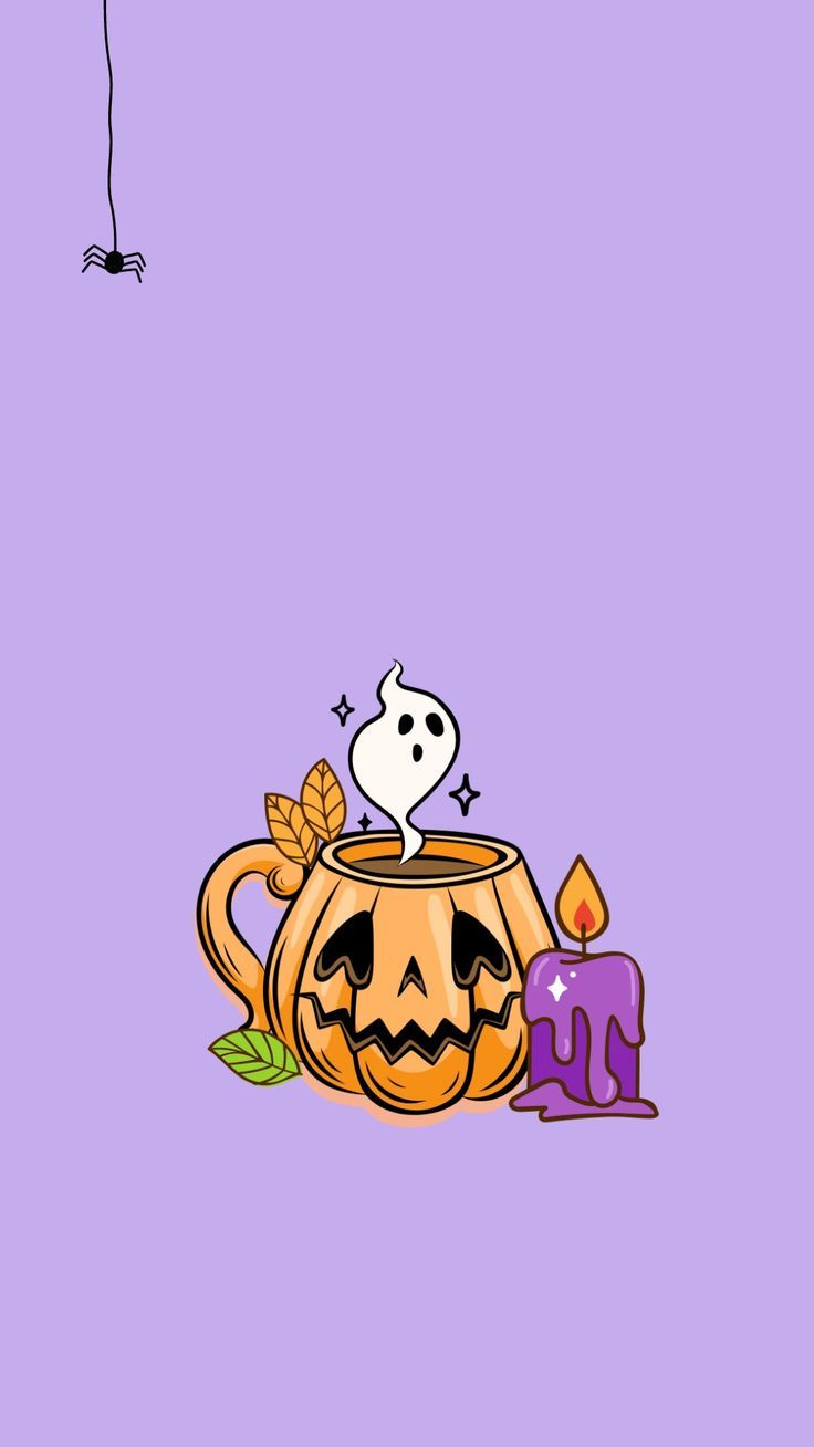 736x1308 Spooky Purple Halloween iPhone Wallpaper