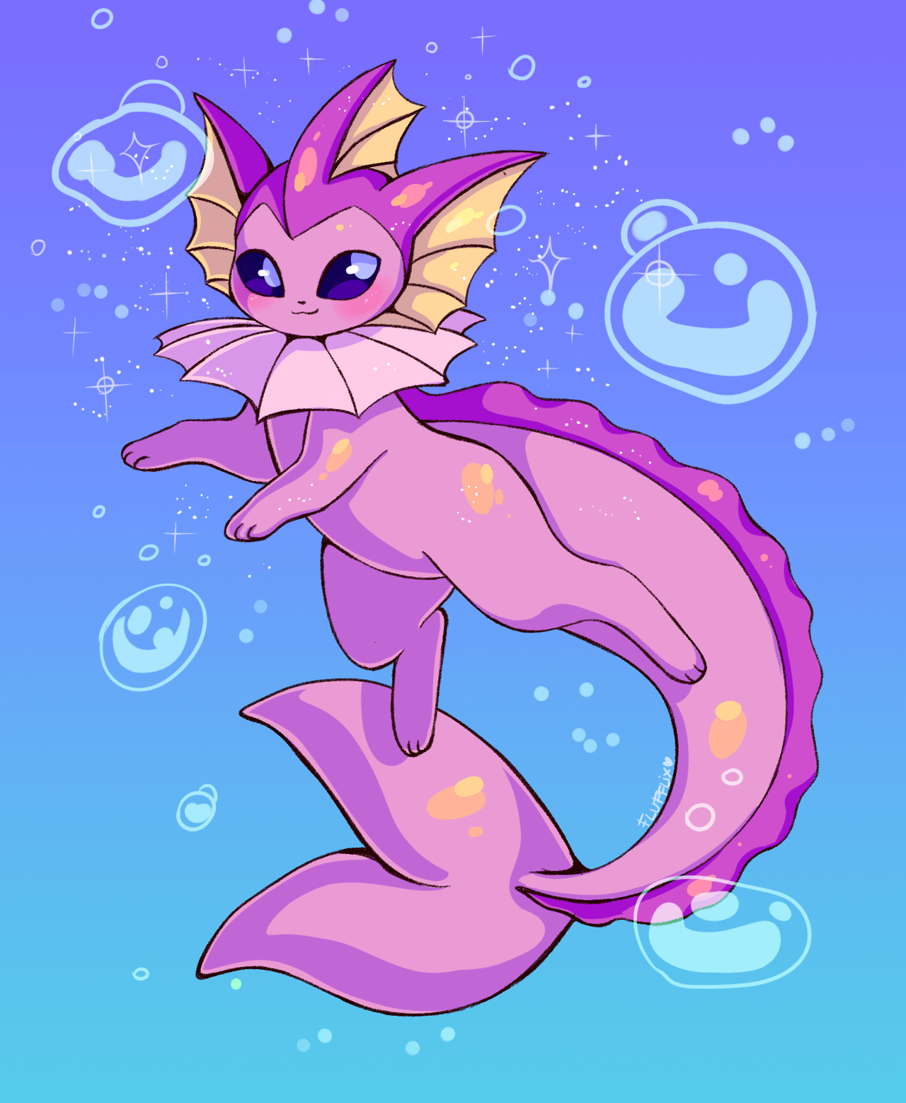 1280x1559 Shiny Vaporeon / Rottenface: “ Small vap (´・ω・｀) ”. Pokemon eeveelutions, Eevee cute, Cute pokemon picture