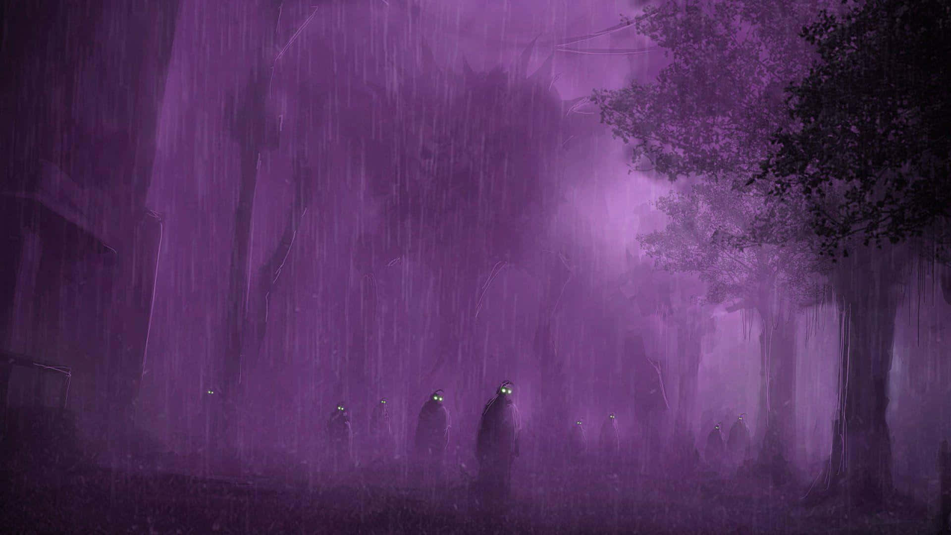 1920x1080 Download Purple Halloween Silhouette Of The Undead Wallpaper