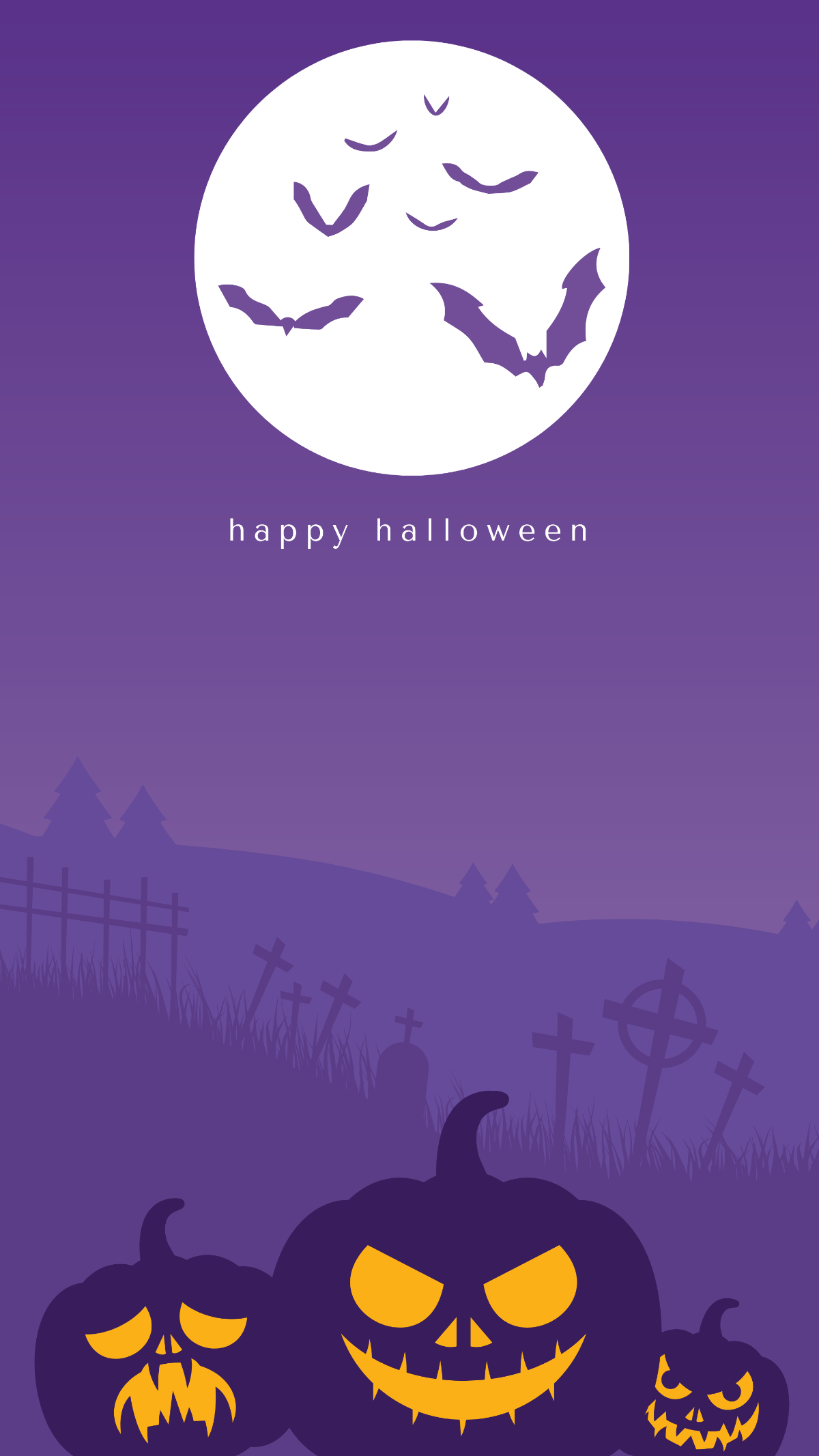 1200x2133 Free Purple Halloween Wallpaper Template to Edit Online