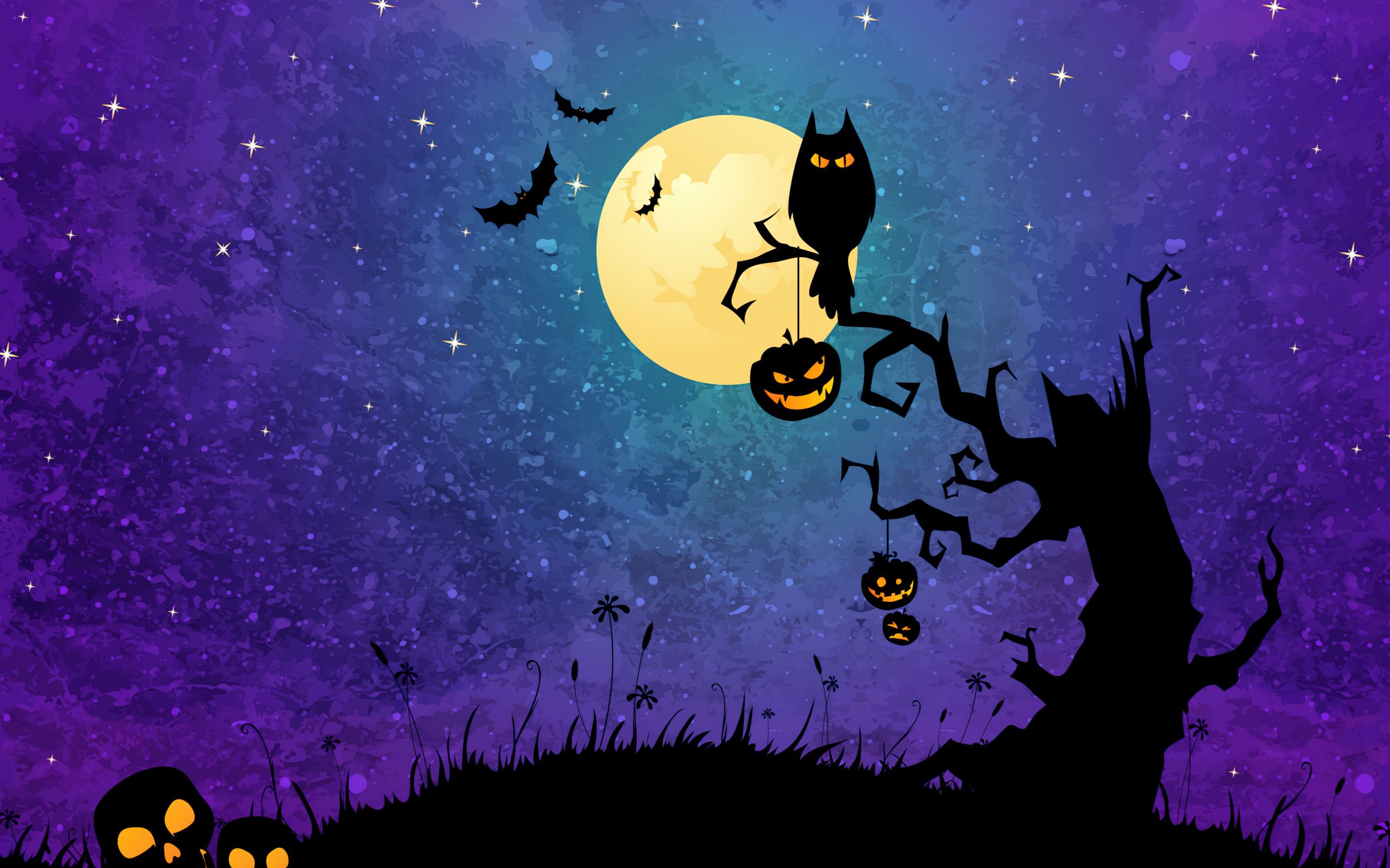 2880x1800 Halloween background Wallpaper 4K, Halloween night, Halloween Bats