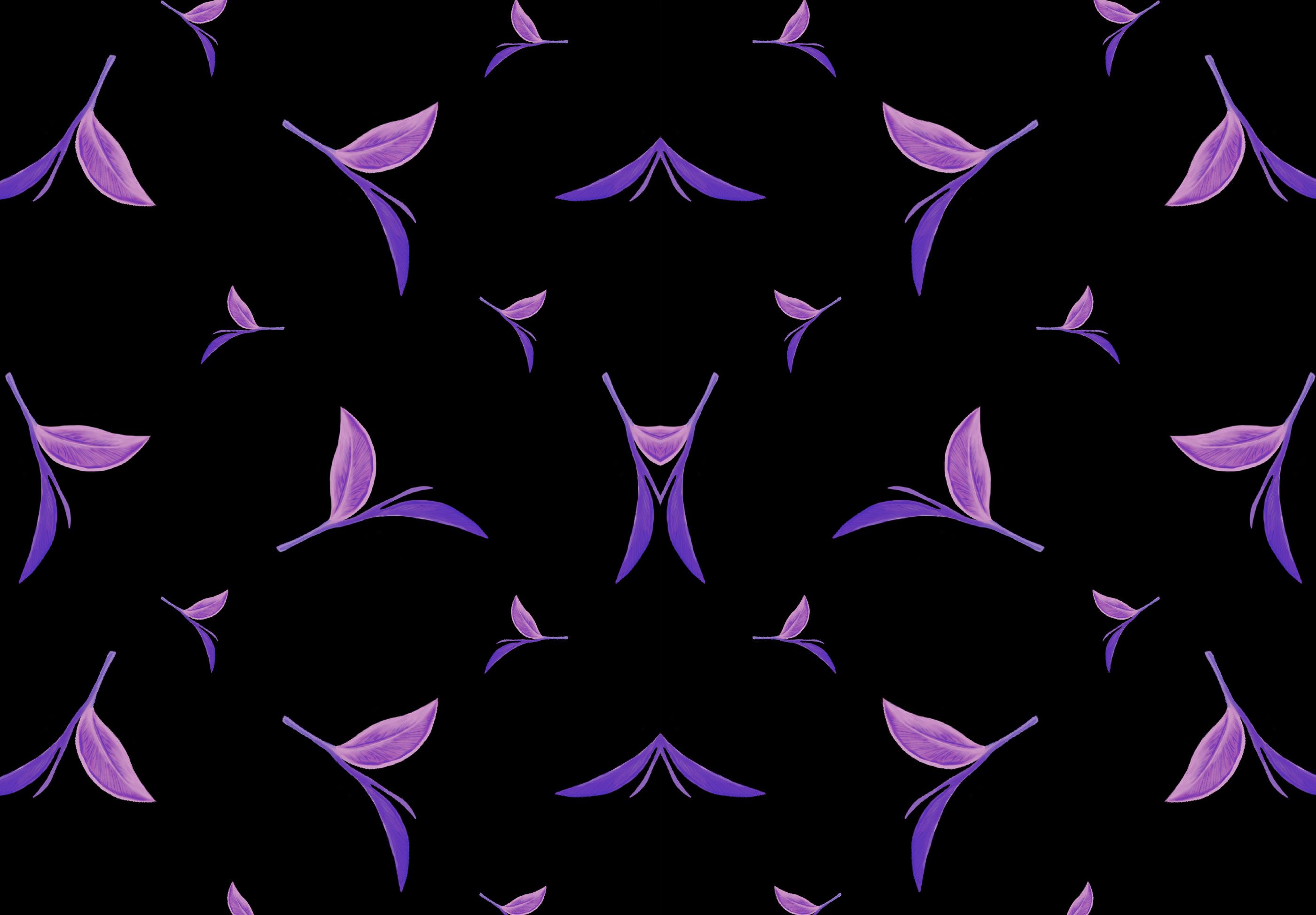 2800x1948 Spooky Halloween purple leaves wallpaper. Leysa Flores Design