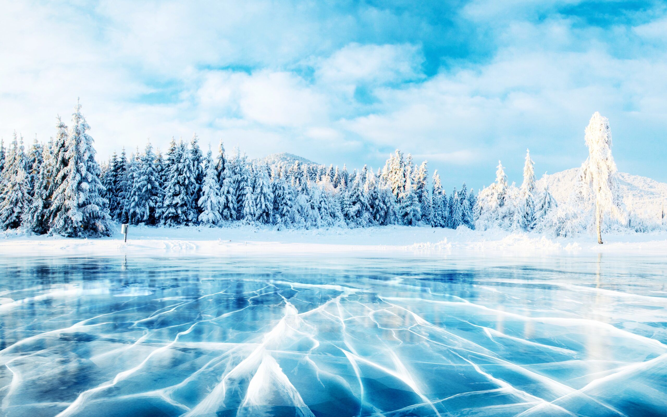 2560x1600 Frozen Lake In Carpathian Ukraine