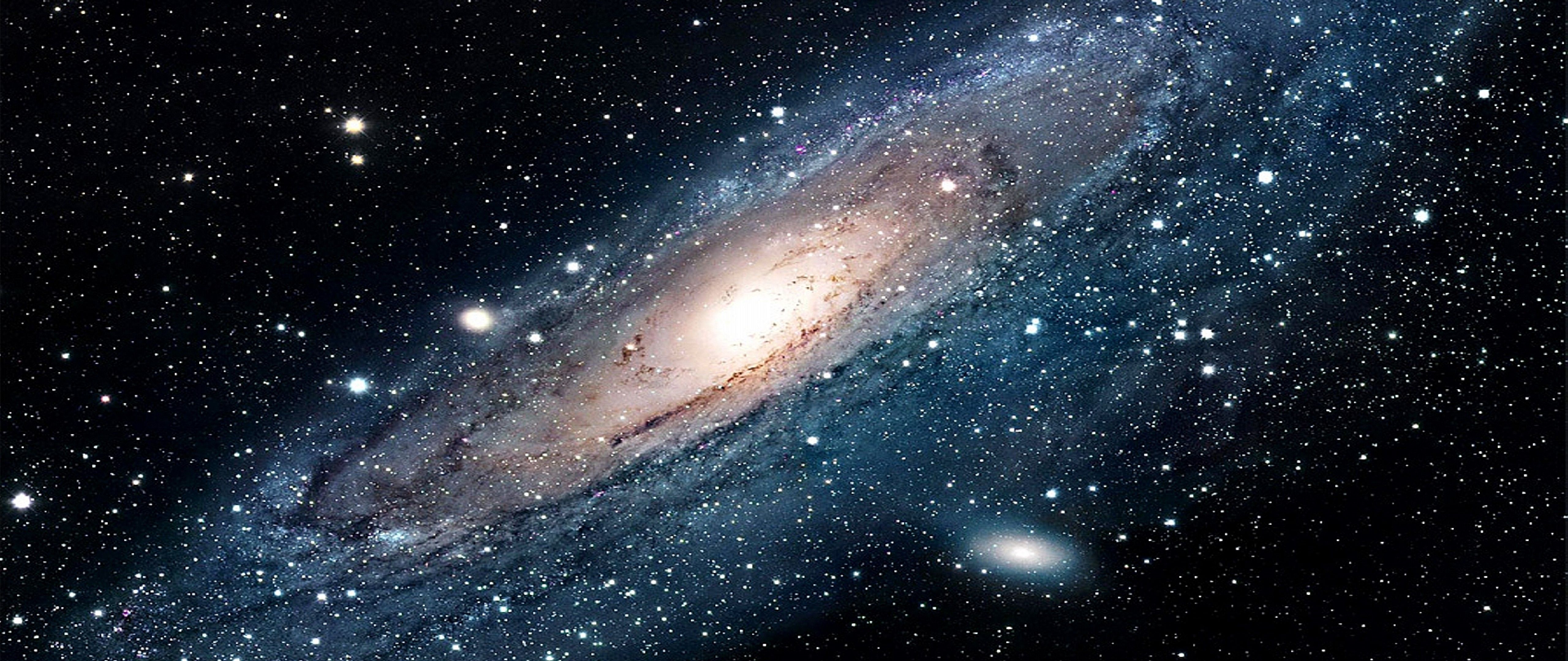 5120x2160 Wallpaper Blue and White Galaxy Illustration, Background Free Image