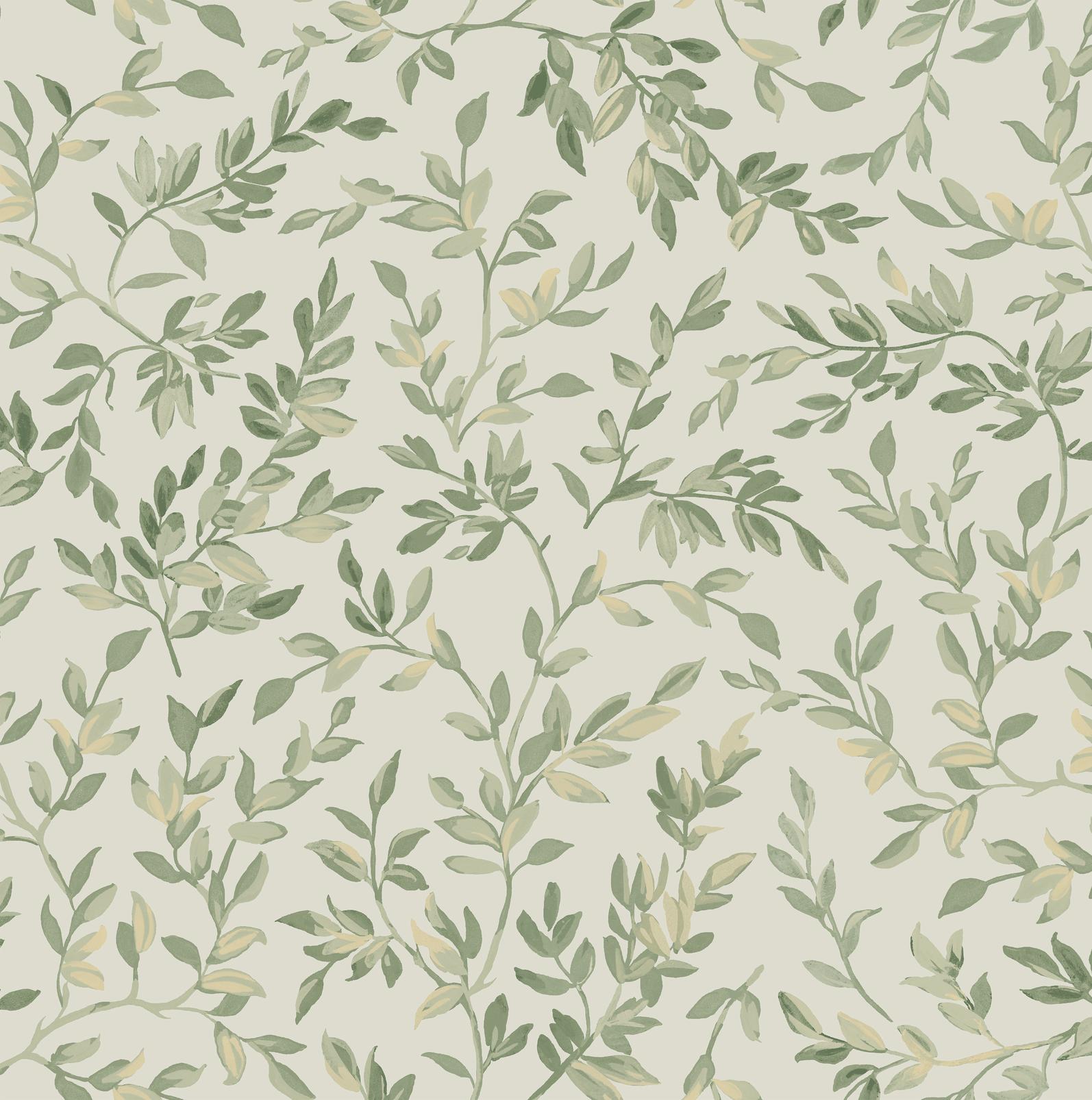 1594x1606 Archivist's Leaf Sage Wallpaper