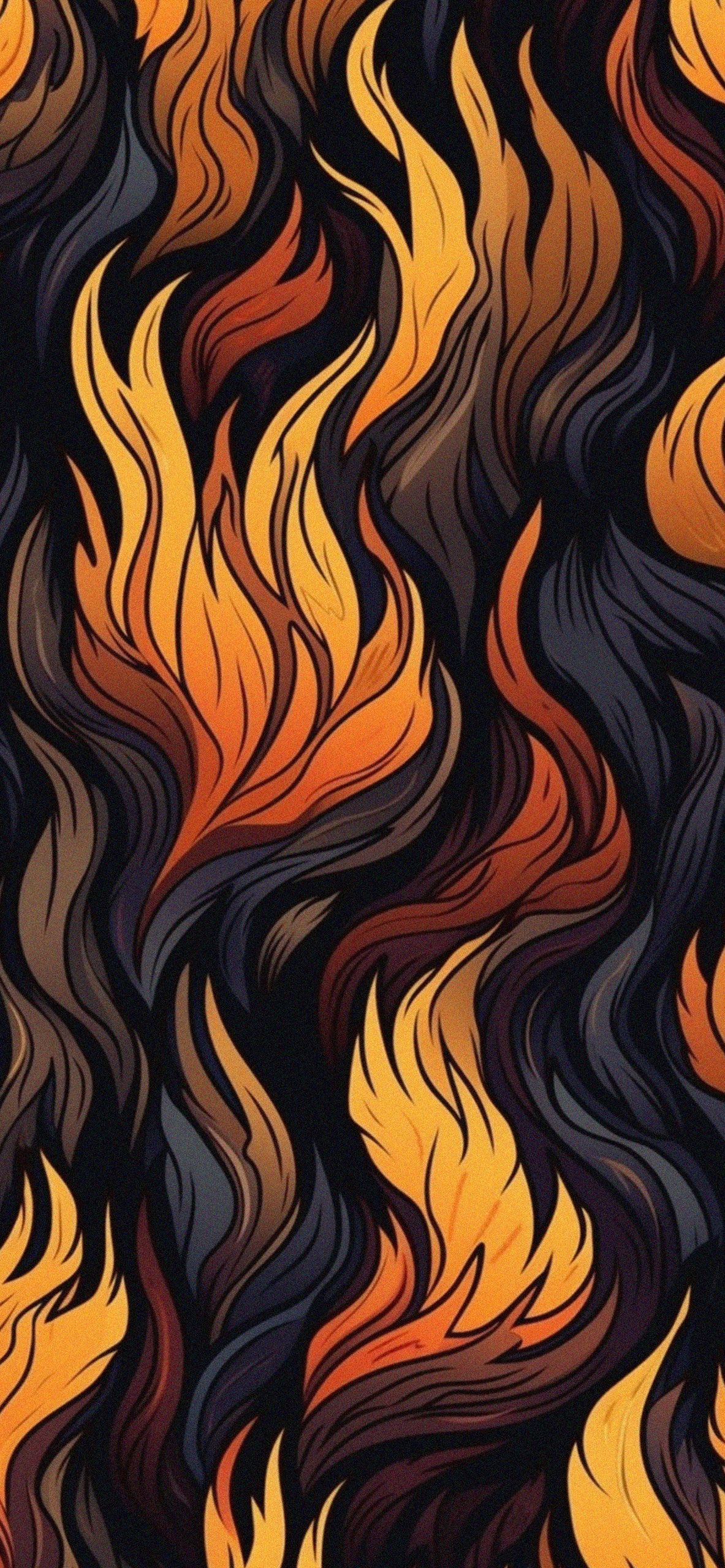 1183x2560 Flame Pattern Wallpaper Aesthetic Wallpaper for iPhone