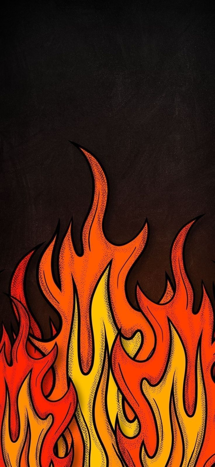 736x1594 Red and Yellow Fire Pattern Wallpaper for iPhone. Flame wallpaper iphone, Flame art wallpaper, Flame border wallpaper