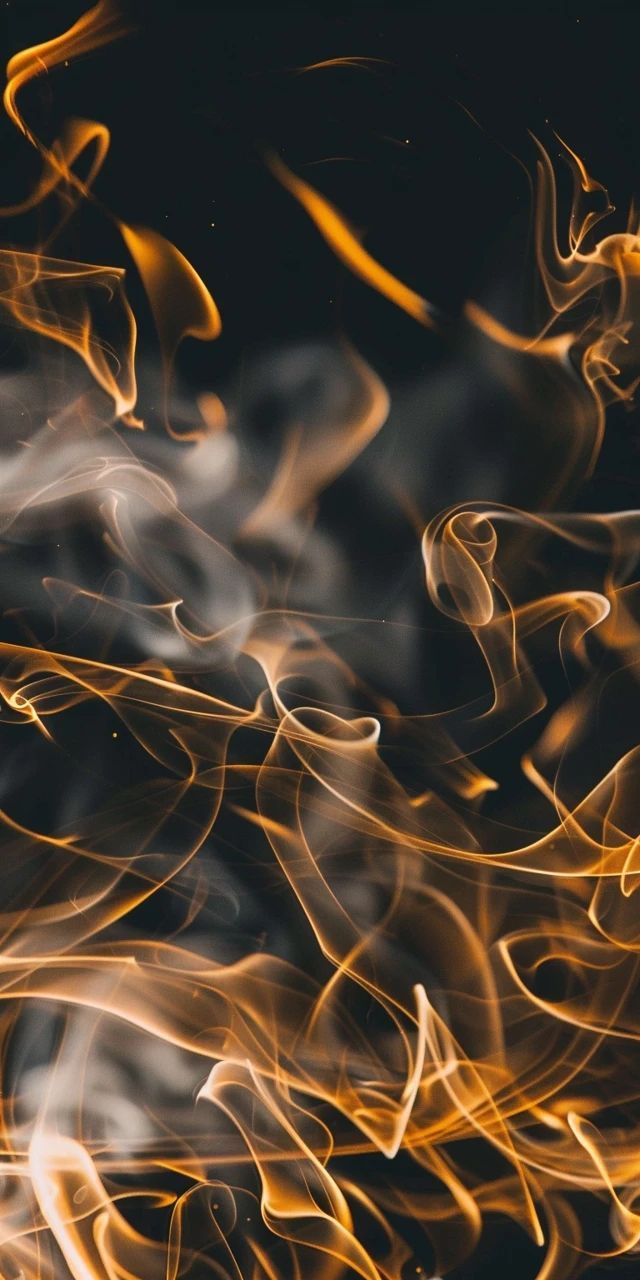 640x1280 Blazing Fire Wallpaper. Abstract flames on black background, Black and orange flame pattern, Creative digital