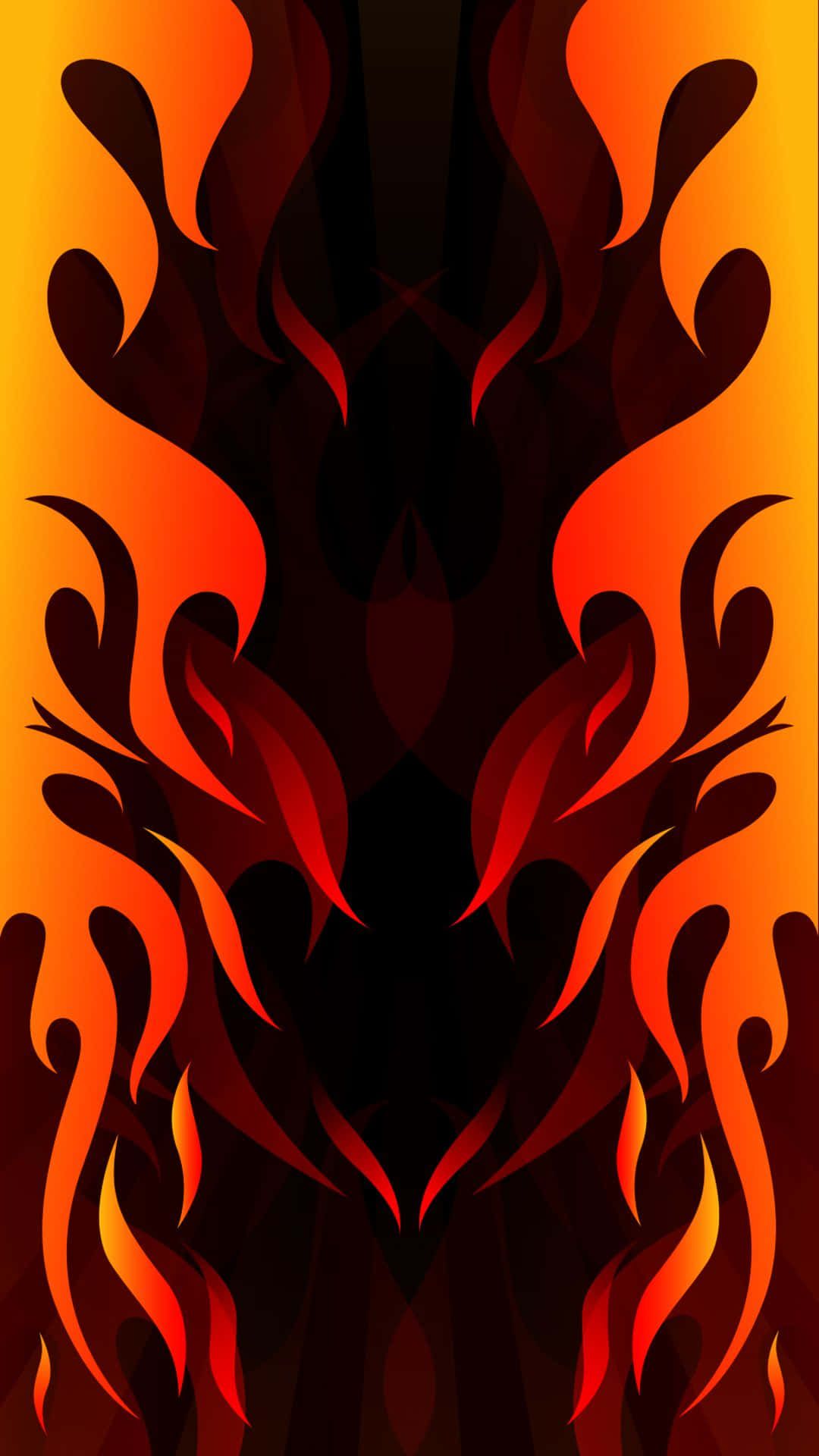 1080x1920 Download Red Android Fire Patterns Wallpaper